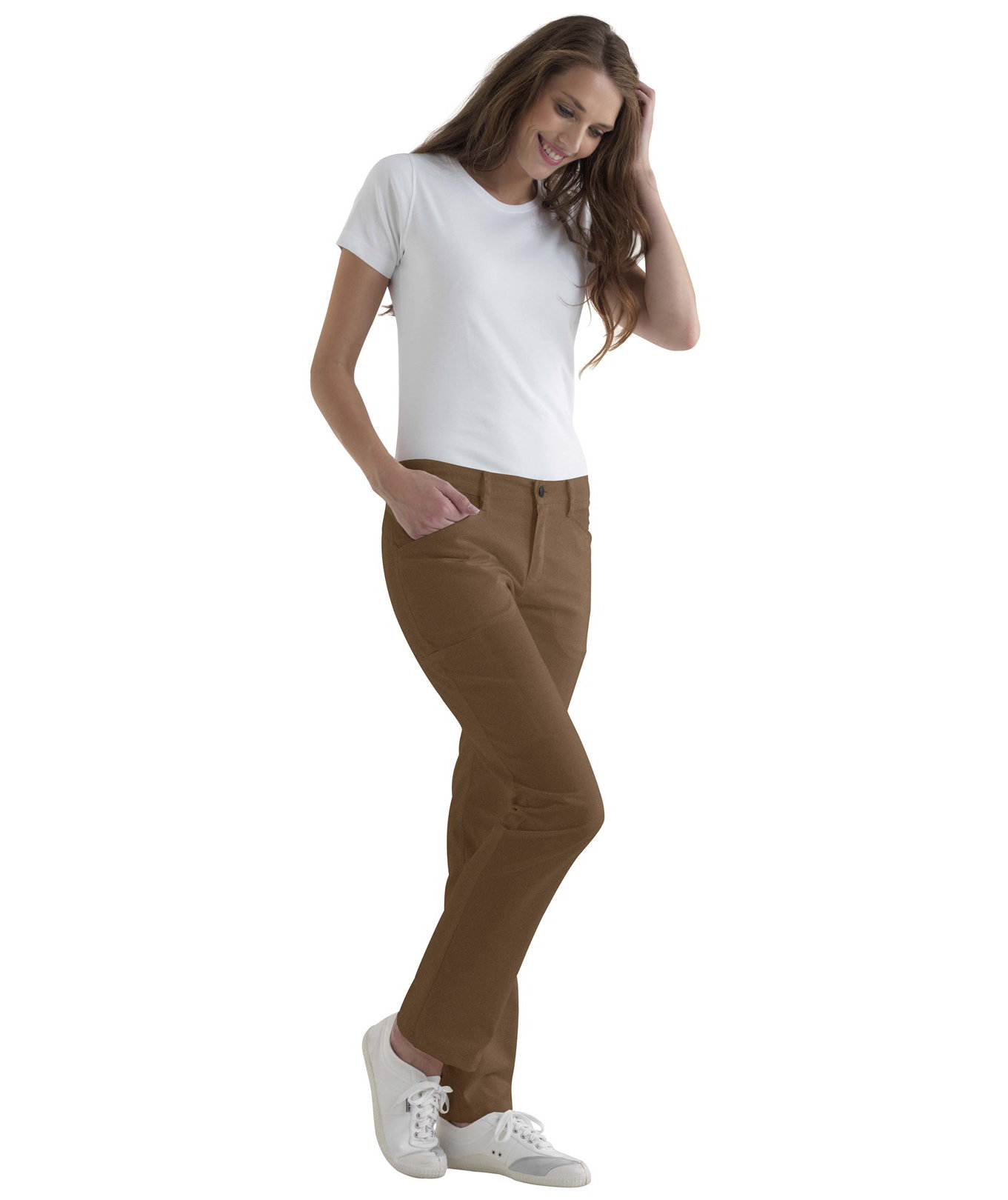 Kentaur dame chino, M&oslash;rk&nbsp;Khaki, large image number 1