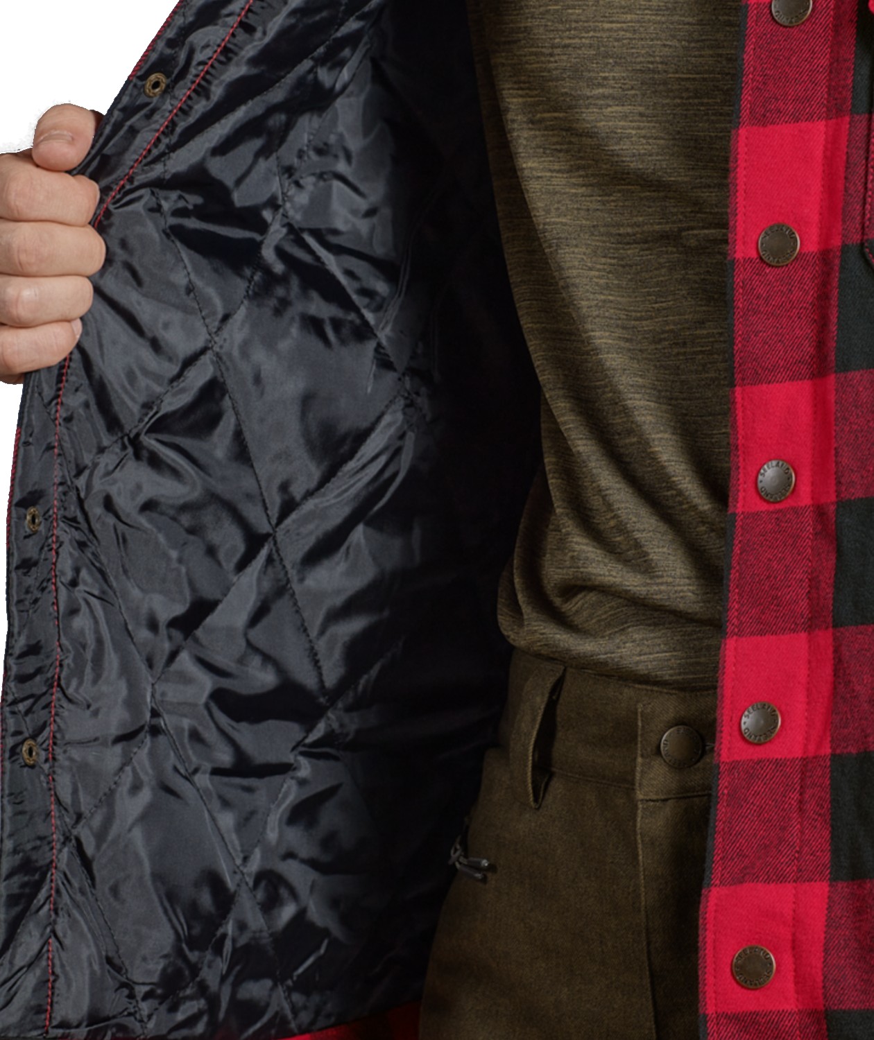 Seeland Canada lined lumberjack shirt, Red Check, large image number 3