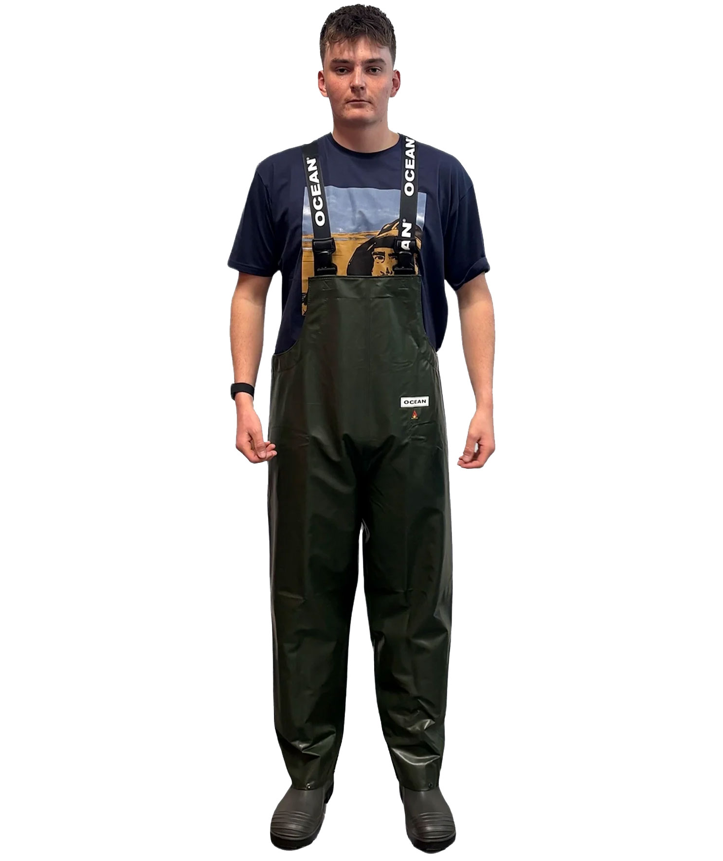 Ocean Offshore Pro FR regnh&auml;ngselbyxa, Olivgr&ouml;n, Olivgr&ouml;n, swatch