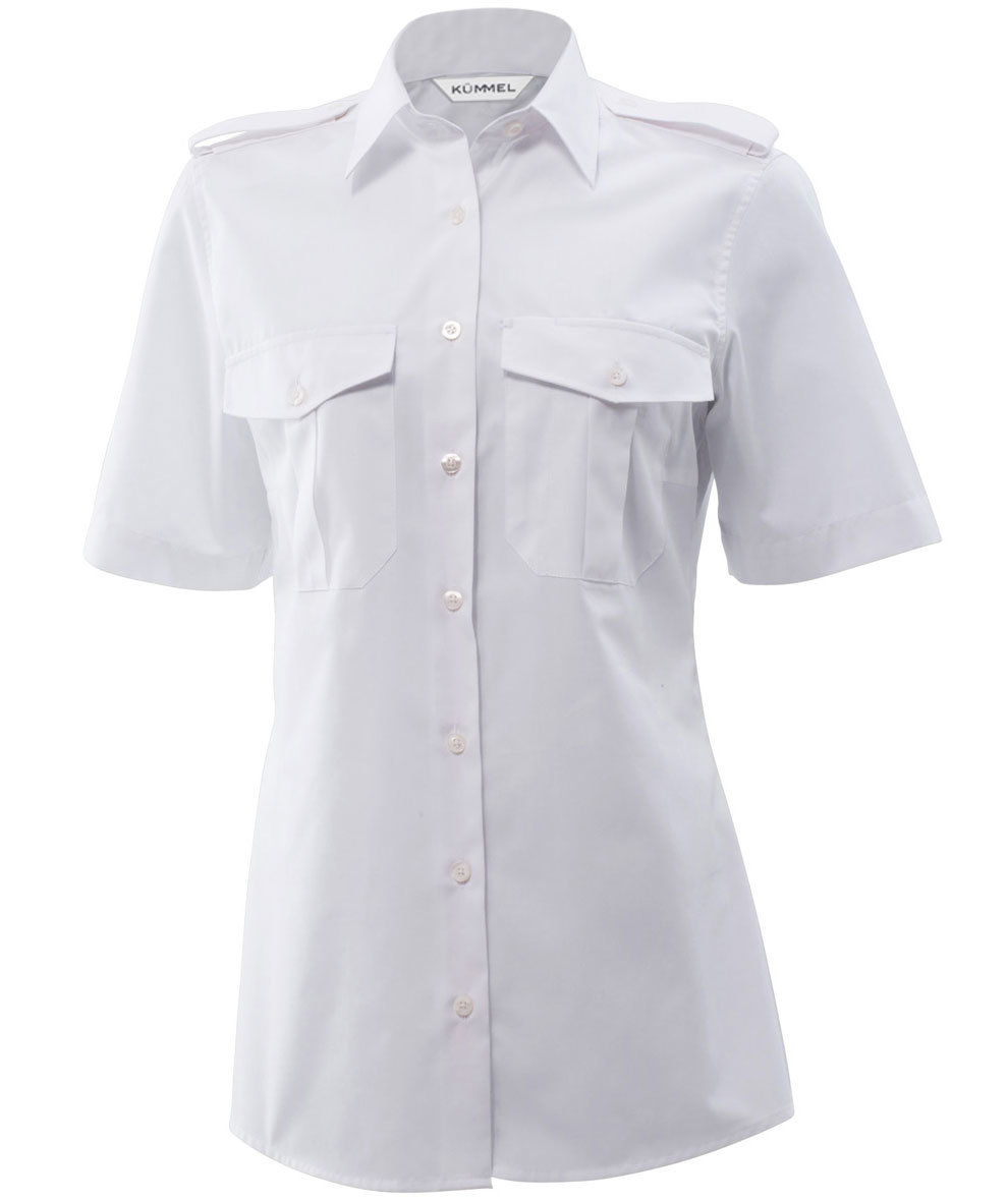 K&uuml;mmel Diane Classic fit kort&auml;rmad skjorta dam, Vit