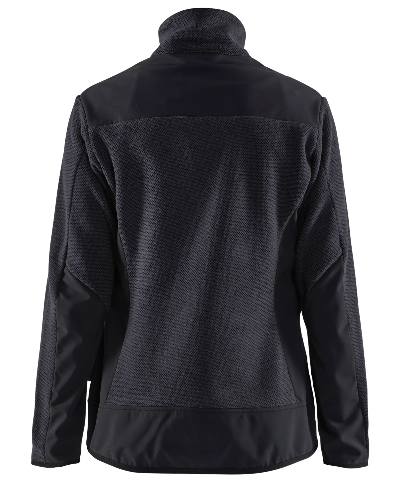 Bl&aring;kl&auml;der stickadjacka med softshell dam, Antracitgr&aring;/Svart