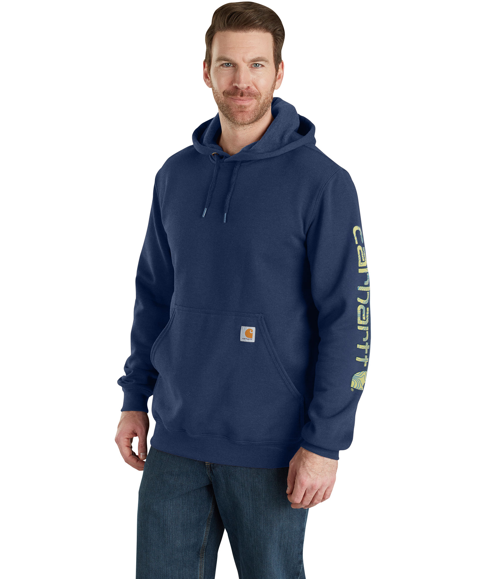 Carhartt Midweight hoodie, Deep Ocean Heather