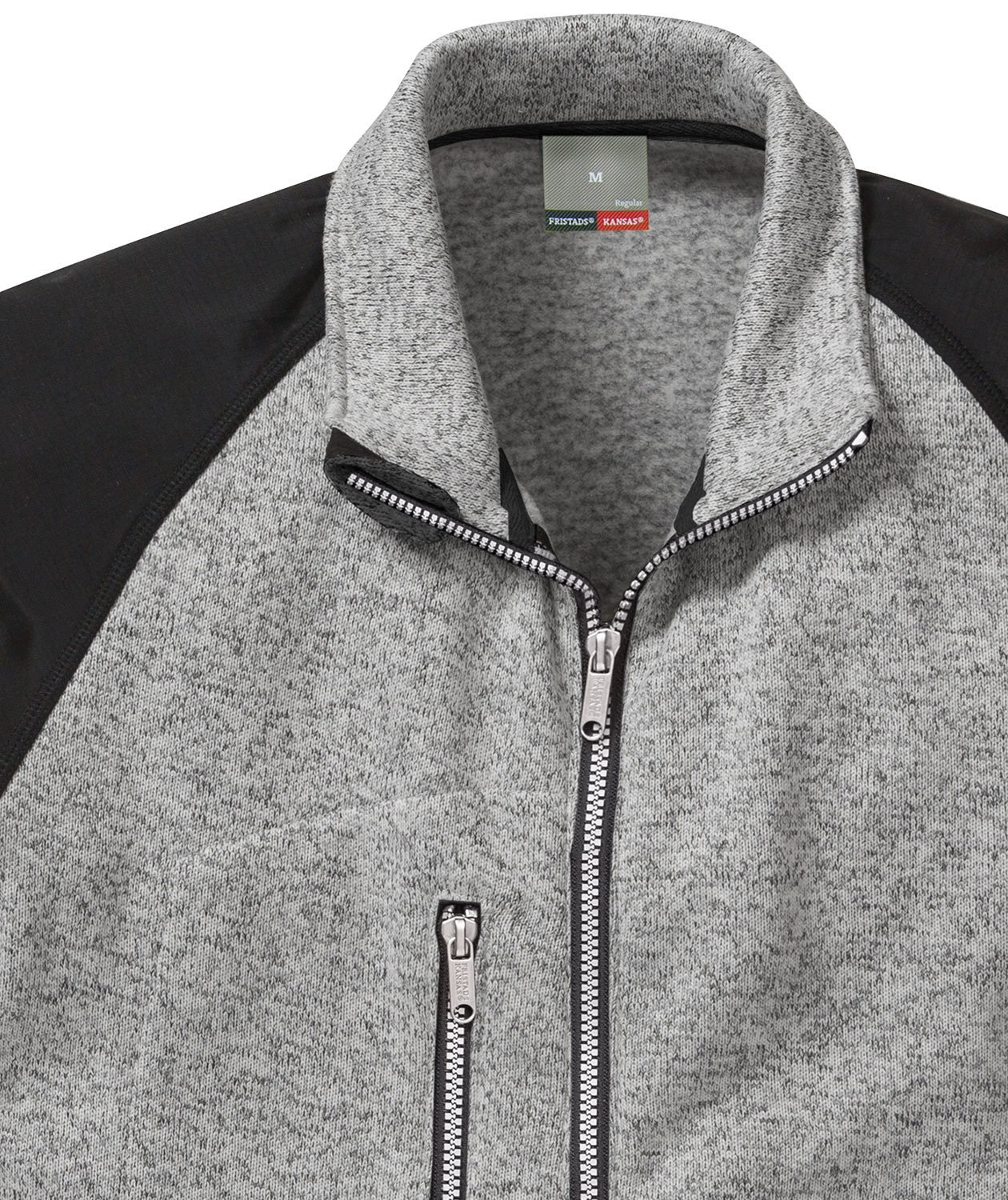 Fristads fleecejakke 7451, Gr&aring;/Sort, large image number 2