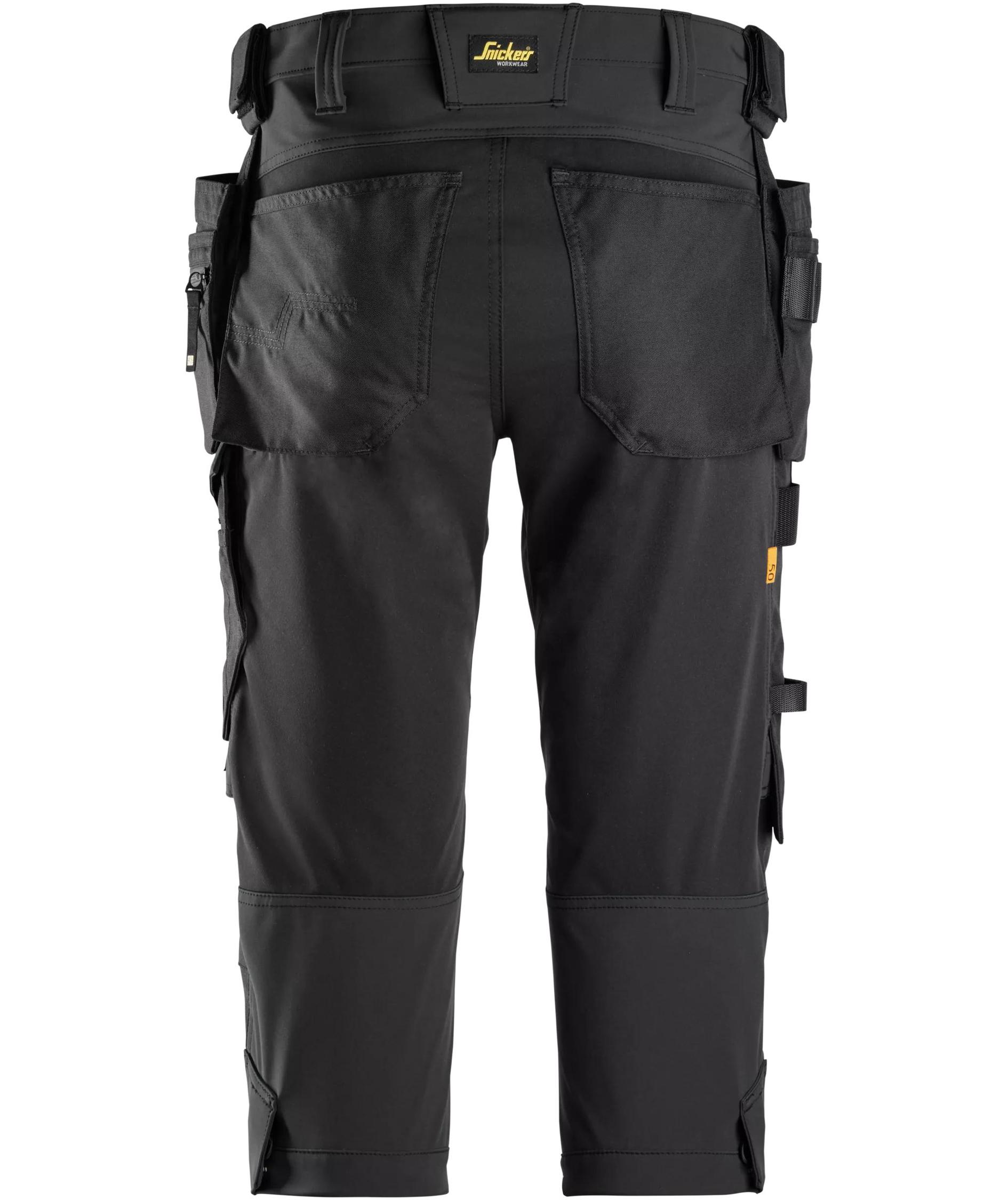 Snickers AllroundWork h&aring;ndverksknickers 6178 full stretch, Black/Black, large image number 2