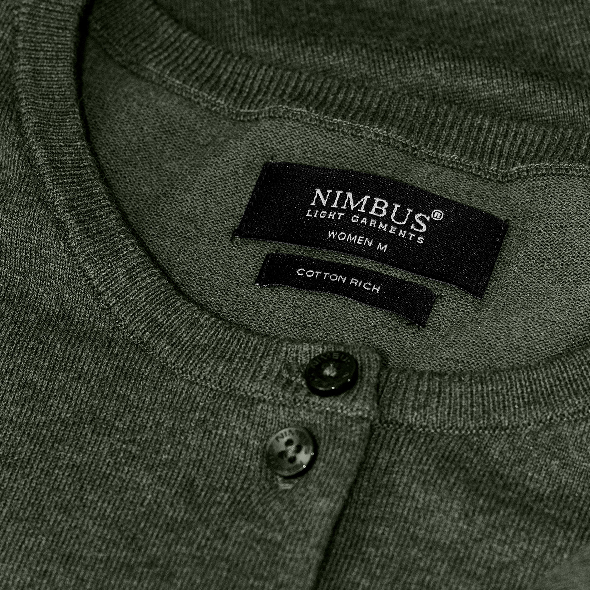 Nimbus Brighton dame strik cardigan, Olive Melange, large image number 2