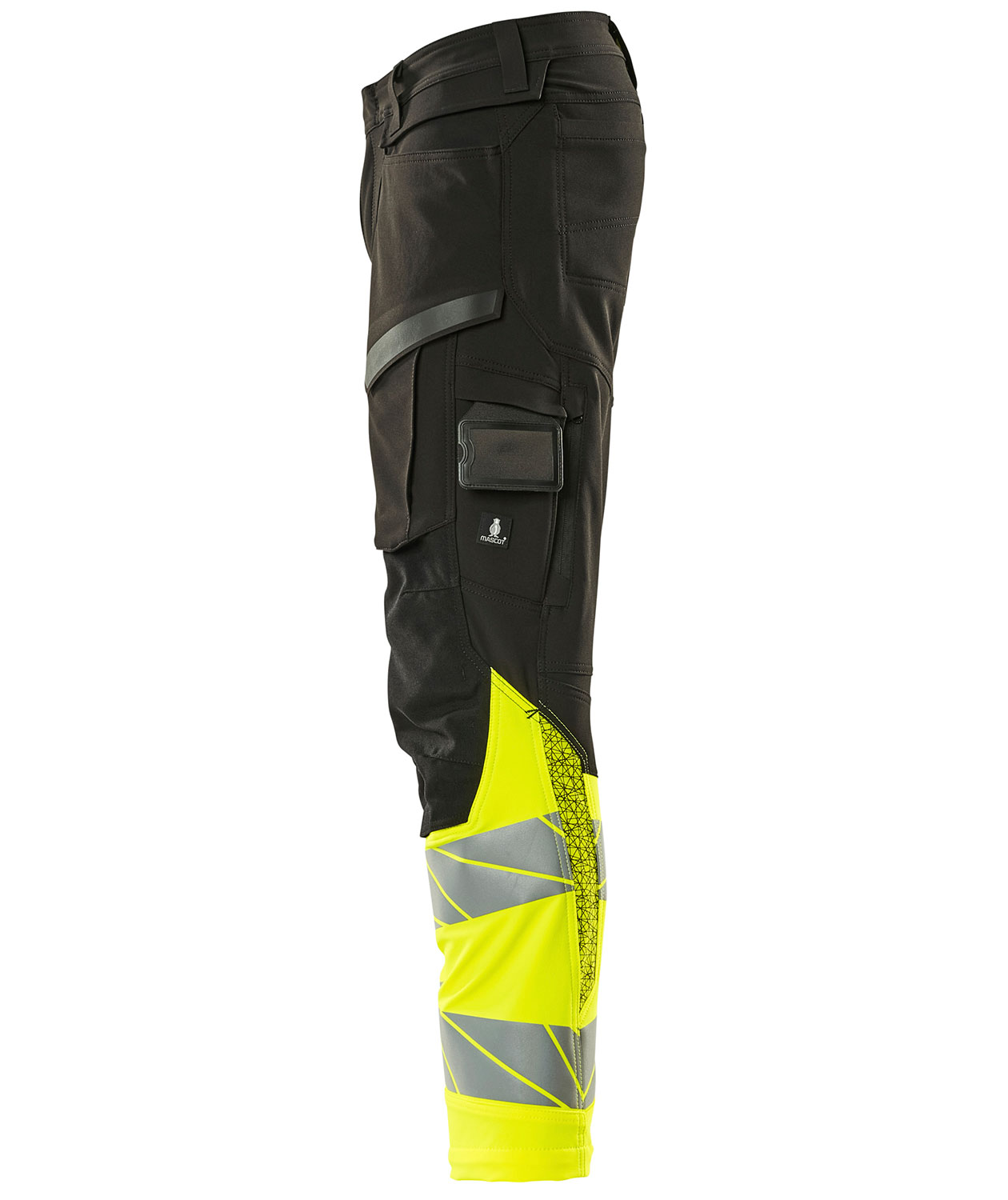 Mascot Accelerate Safe arbejdsbukser full stretch, Sort/Hi-Vis Gul, large image number 2