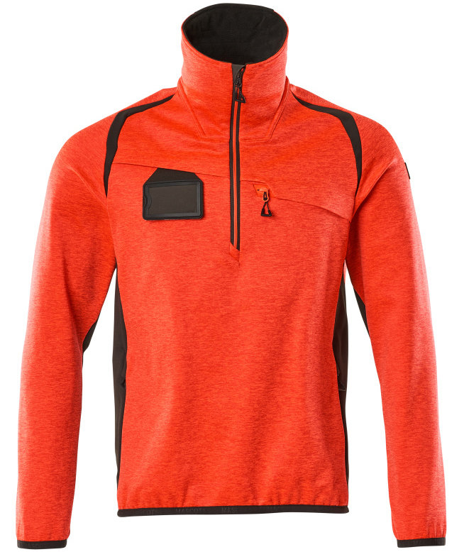 Mascot Accelerate Safe fleece sweater, Hi-Vis Red/Dark Marine, Hi-Vis Red/Dark Marine, swatch