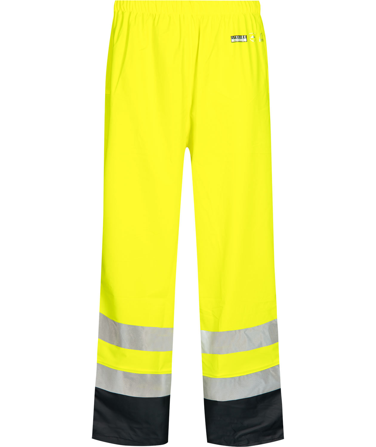 Lyngs&oslash;e PU regnbyxa, Varsel gul/marinbl&aring;