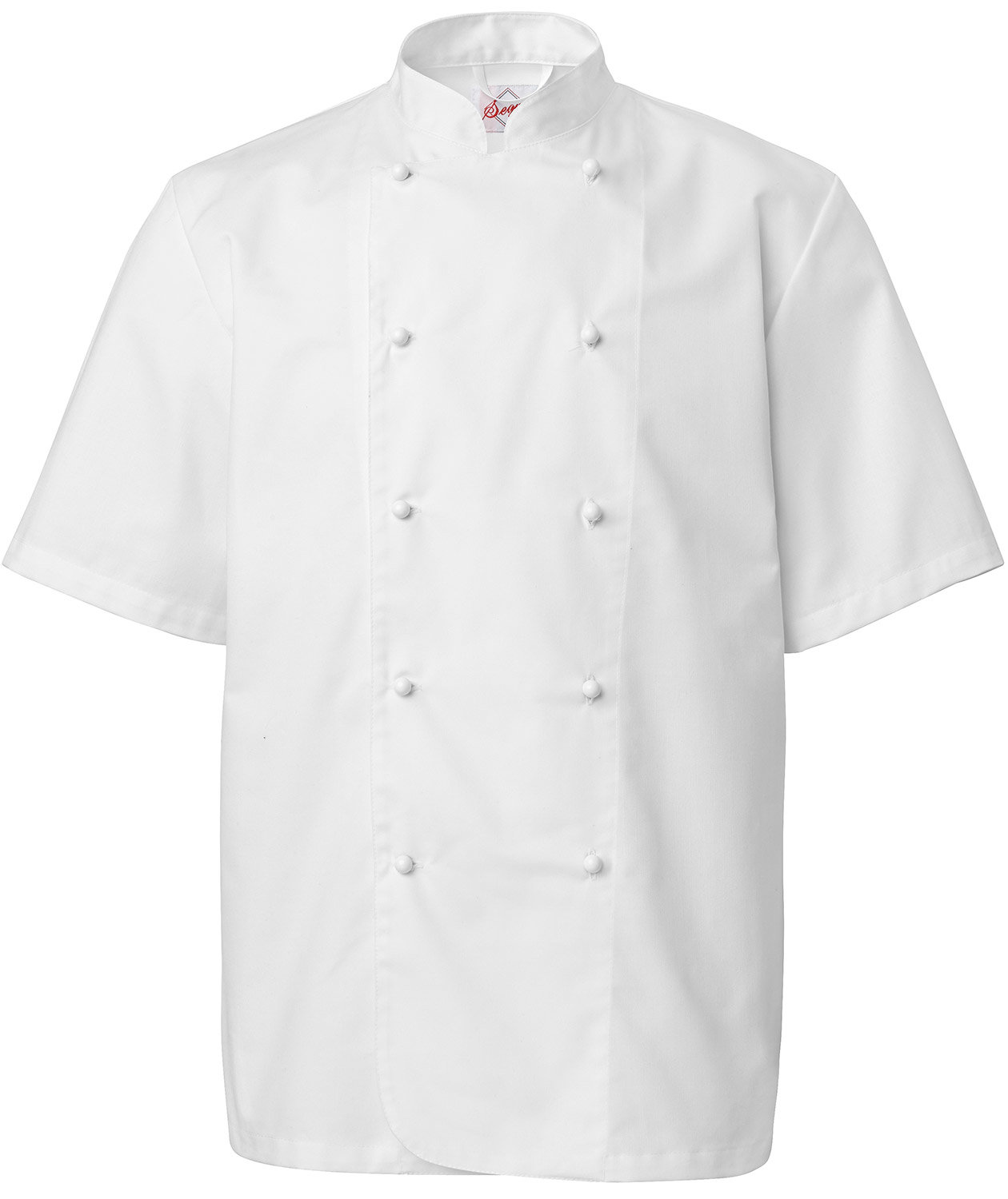 Segers kort&auml;rmad kockjacka, Vit