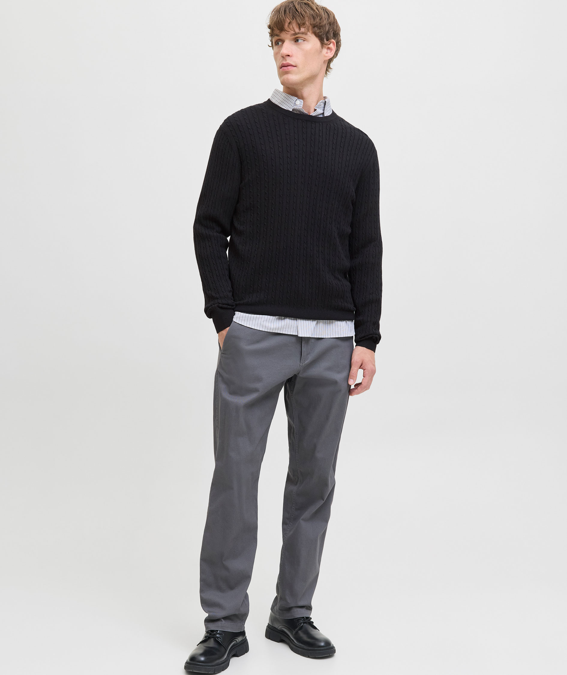 Jack & Jones JJEEMIL stickad tr&ouml;ja, Black, large image number 6