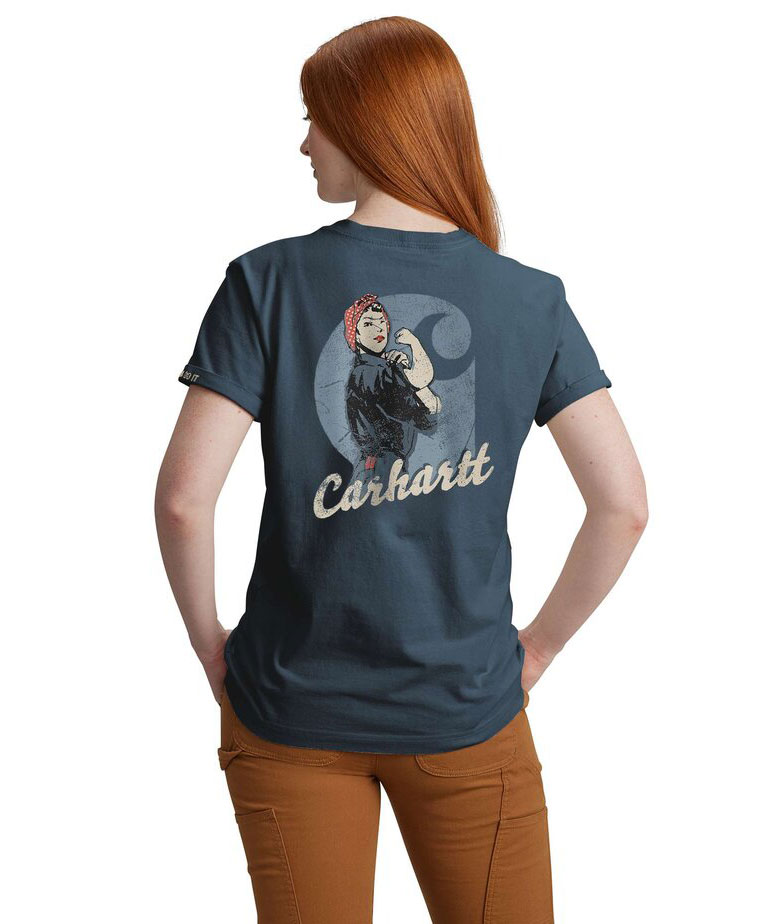 Carhartt Dearborn T-shirt dam, Iron Blue, large image number 3
