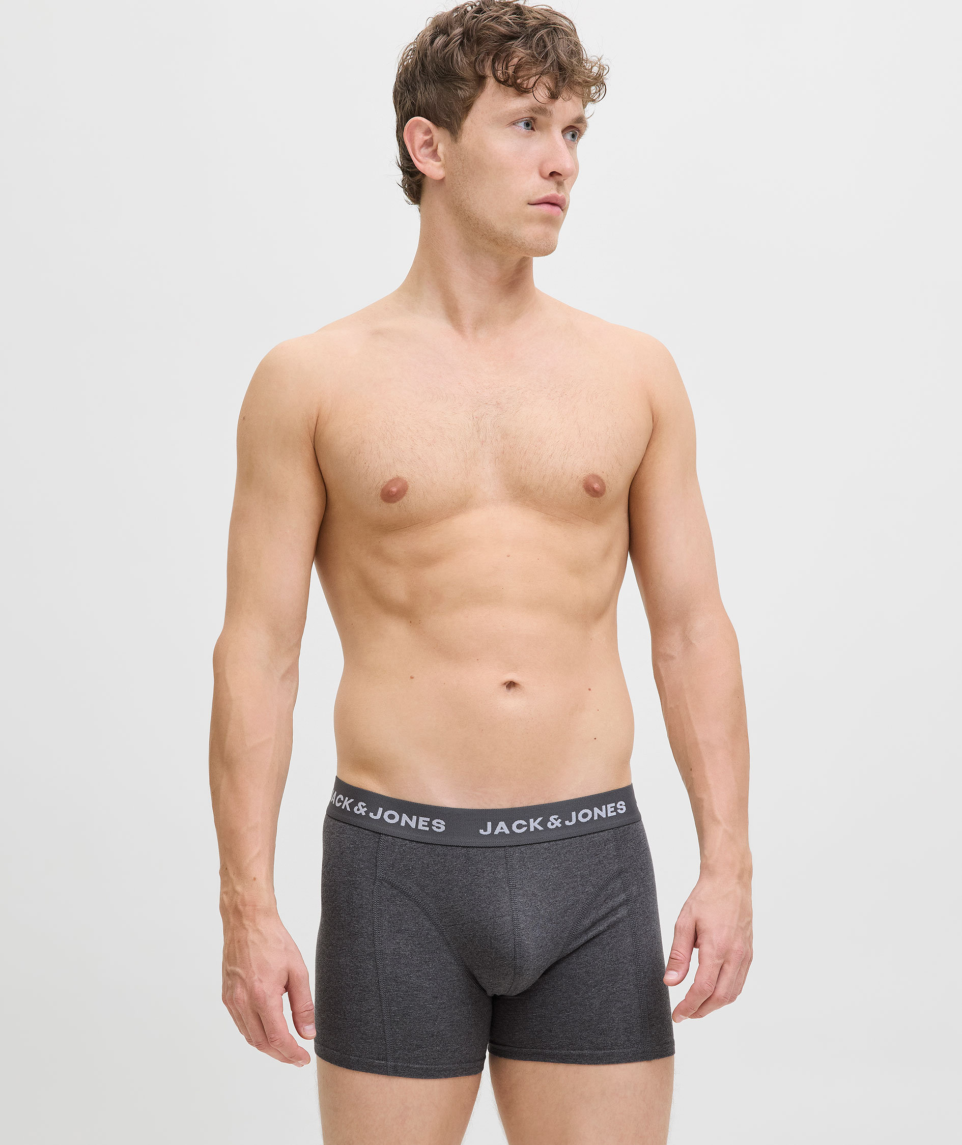 Jack & Jones JACJJ SOLID 7-pack kalsonger, White/Dark Grey, large image number 5