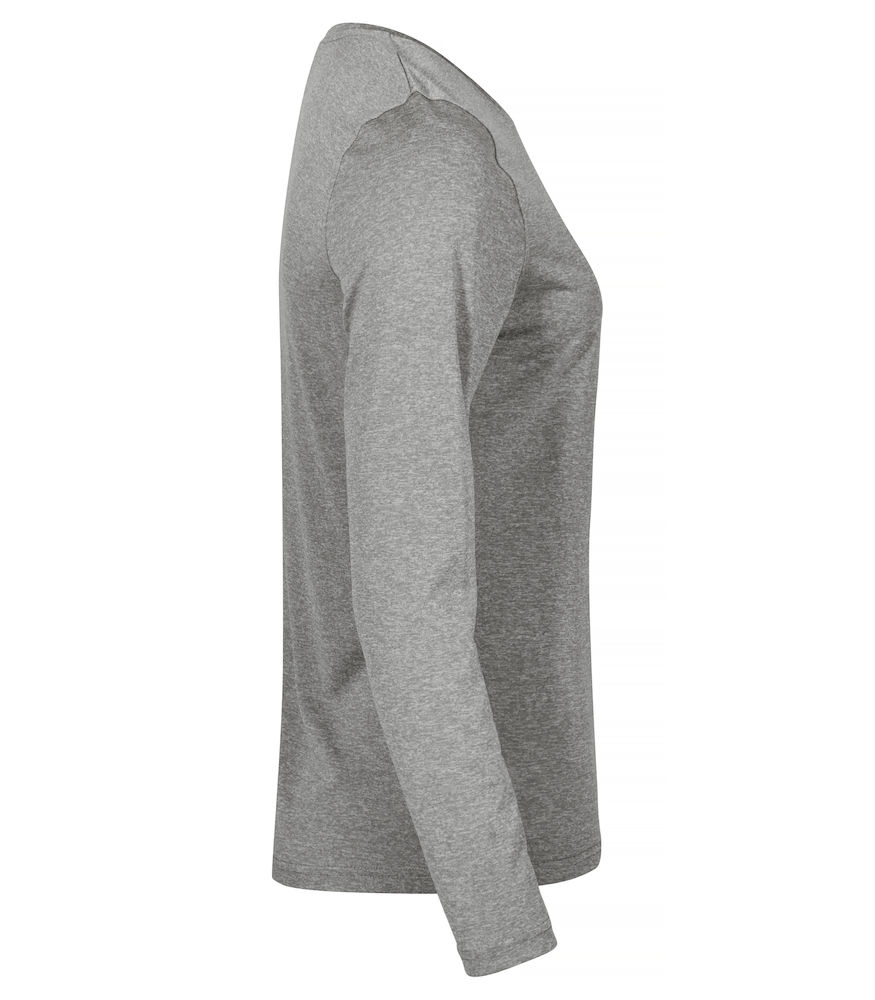 Clique Basic Active l&aring;ng&auml;rmad T-shirt dam, Grey melange, large image number 3
