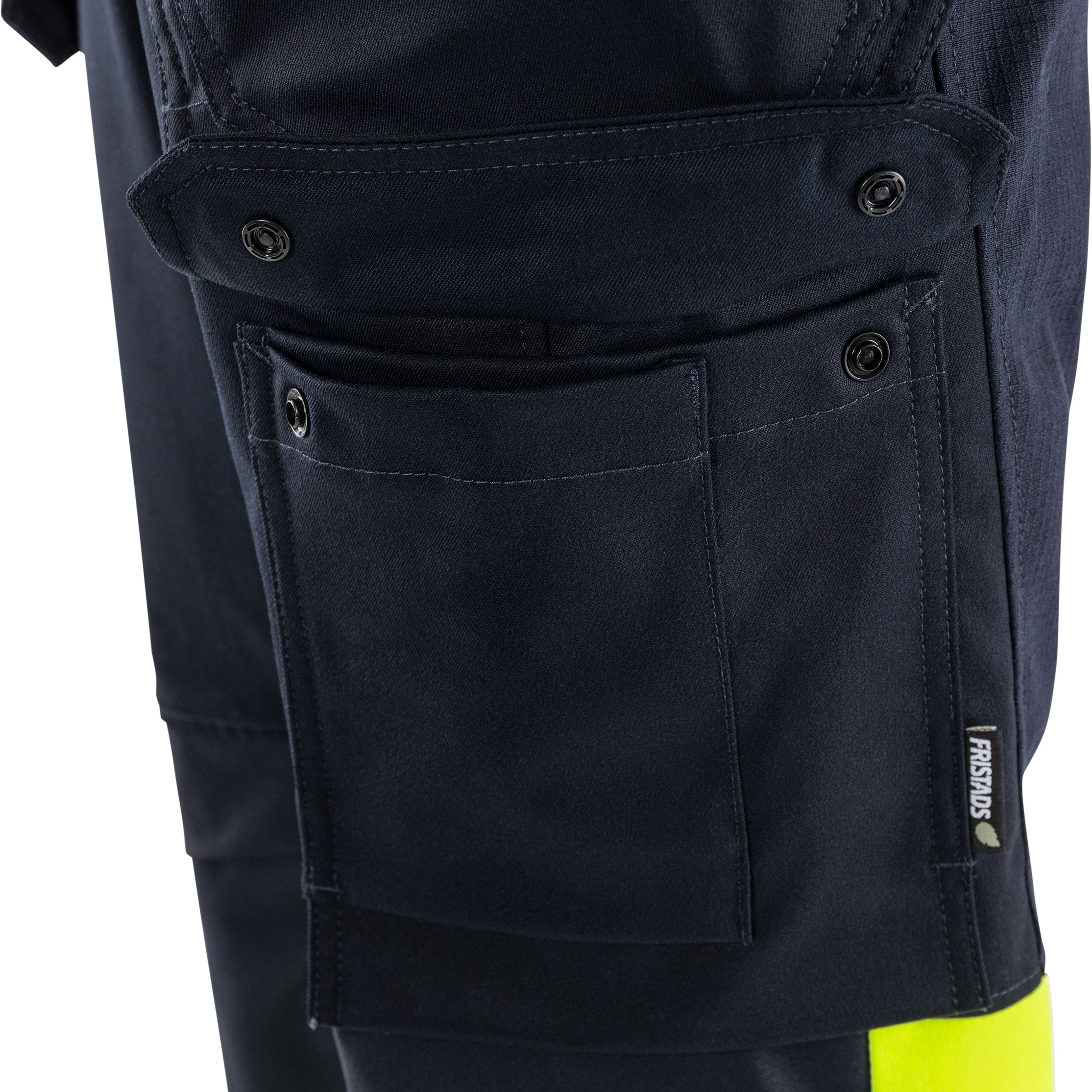 Fristads Flamestat Green h&aring;ndv&aelig;rkerbukser 2950 GFS, Hi-Vis gul/marine, large image number 4