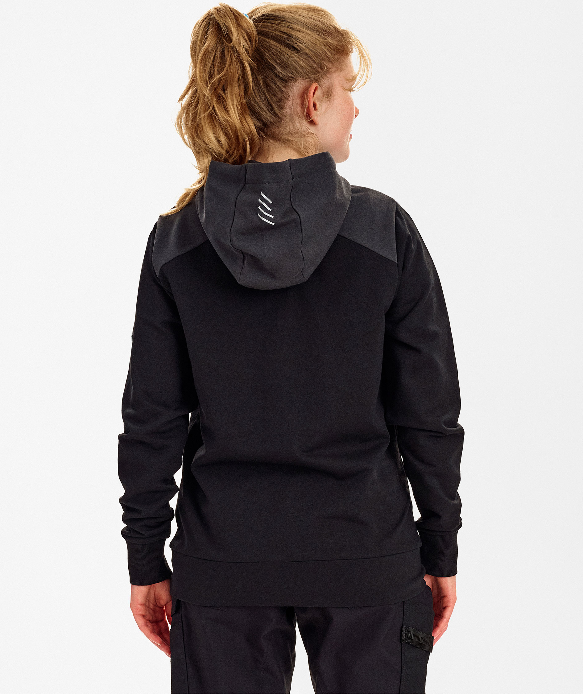 Engel Entire hoodie med dragkedja dam, Black/Anthracite Grey, large image number 4