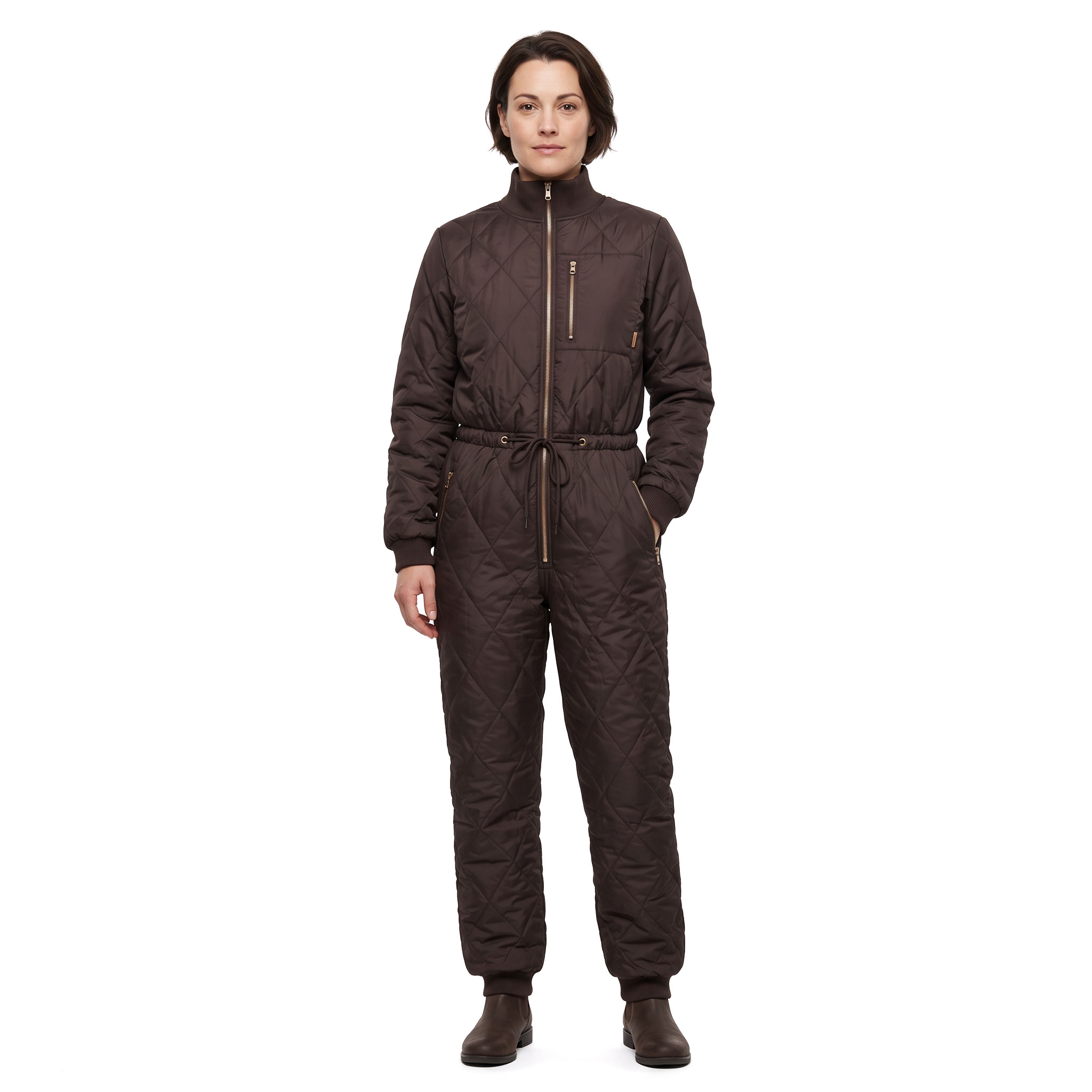 Westborn Basic termooverall dam, Chocolate Brown, large image number 2