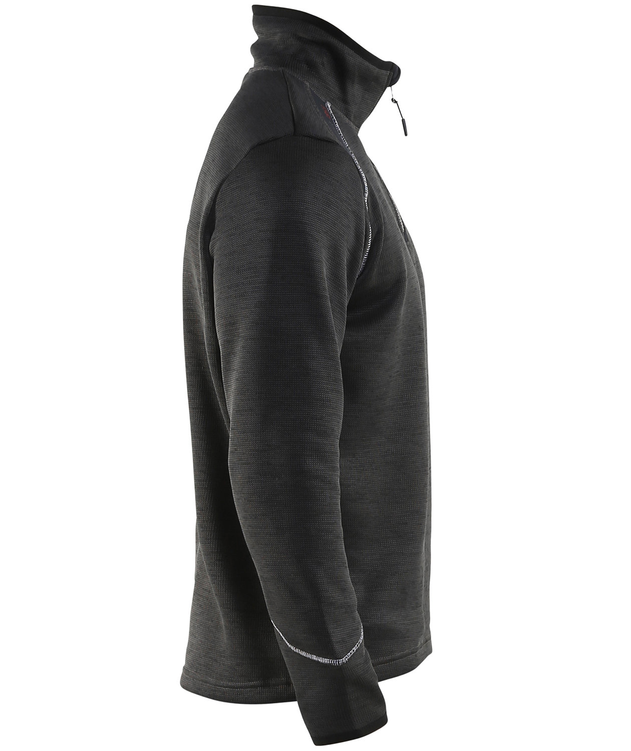 Bl&aring;kl&auml;der knitted sweatshirt half zip, Antracit Grey/White, large image number 5