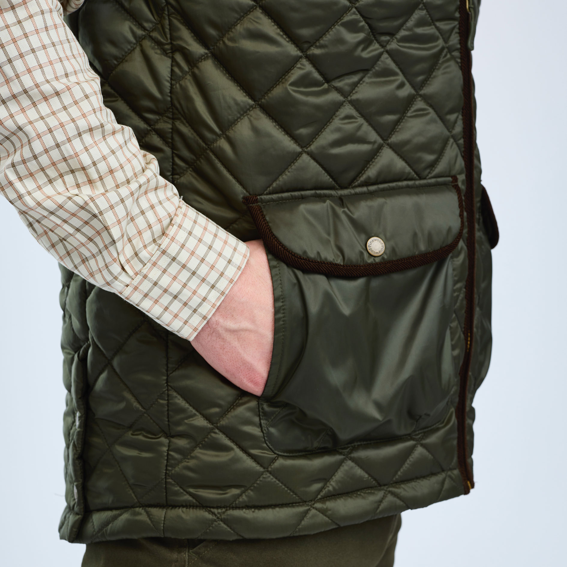 Pinewood Nydala Classic vatteret vest, Moss green, large image number 5