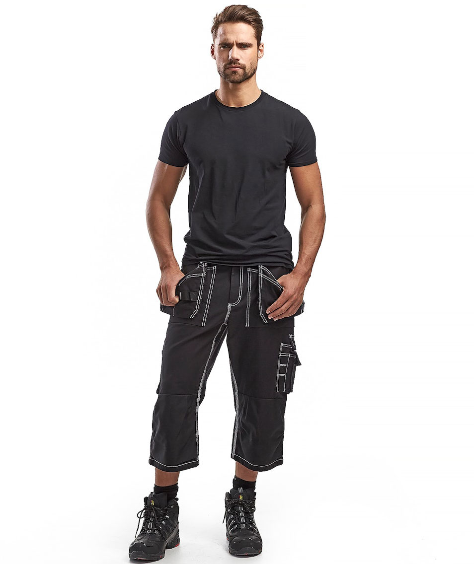 Bl&aring;kl&auml;der hantverkspiratbyxa, Svart