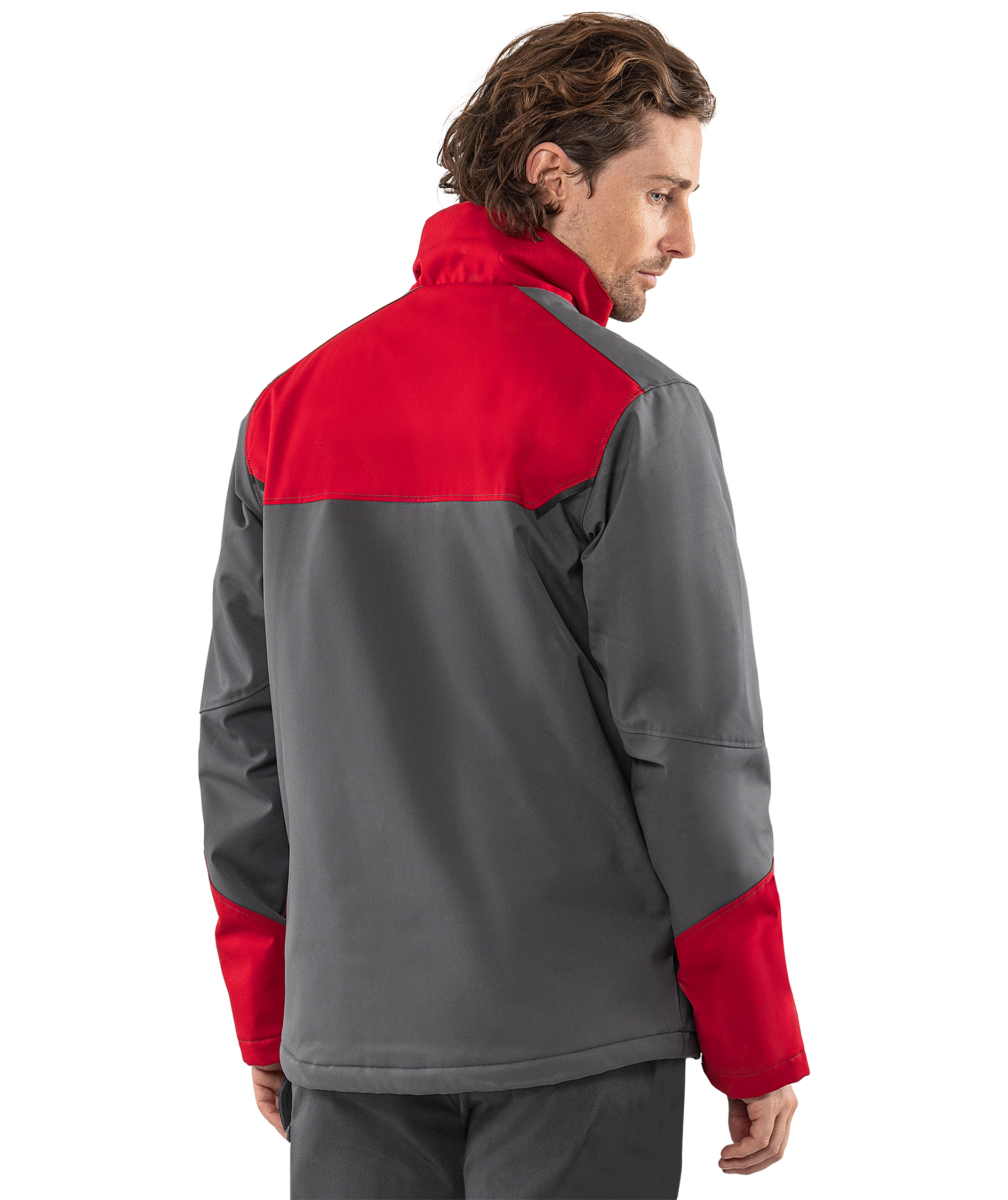 Fristads Softshell Winterjacke 4931 GSW full stretch, Grau/Rot, large image number 3