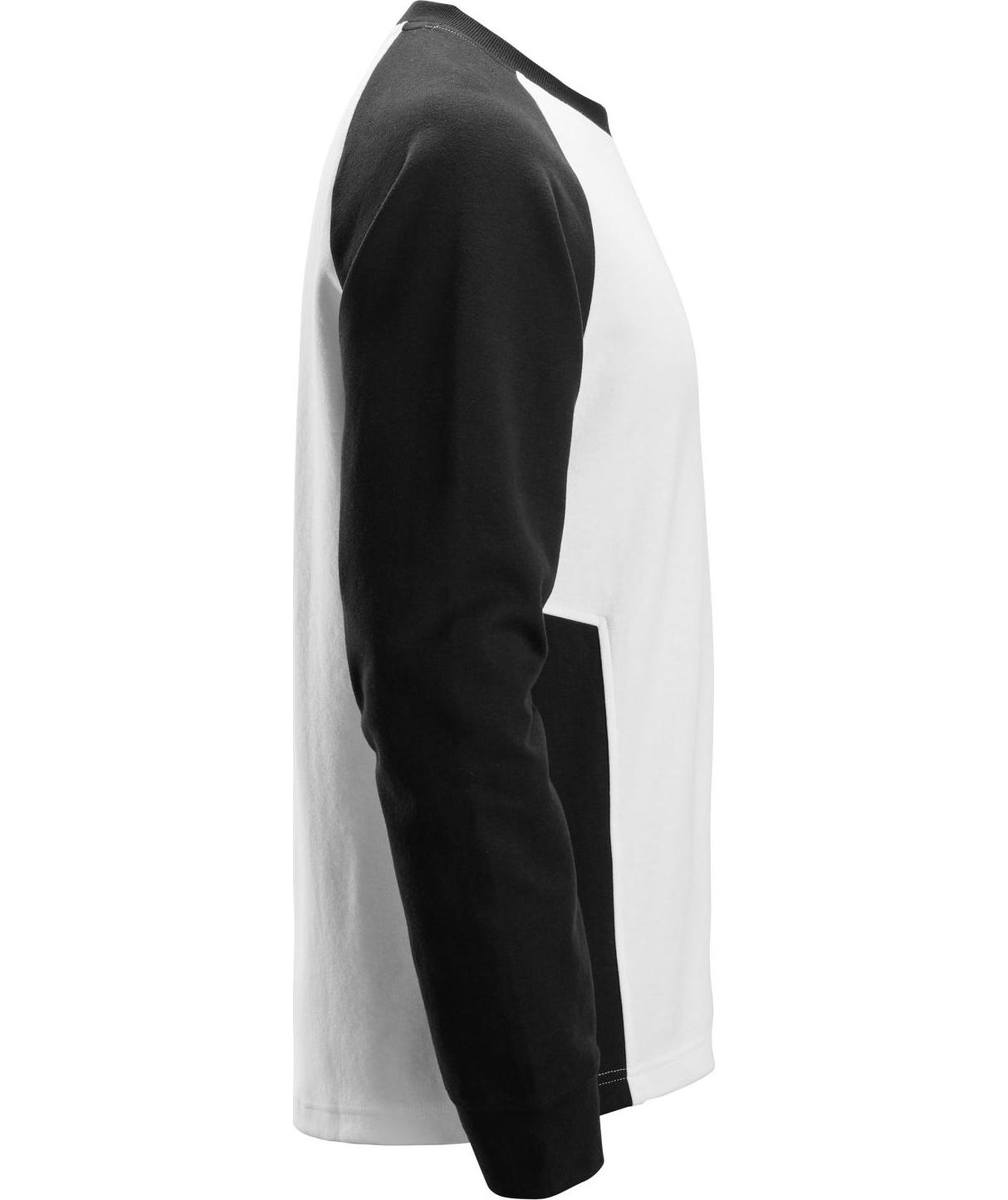 Snickers lang&aelig;rmet T-shirt 2840, Black/white, large image number 4