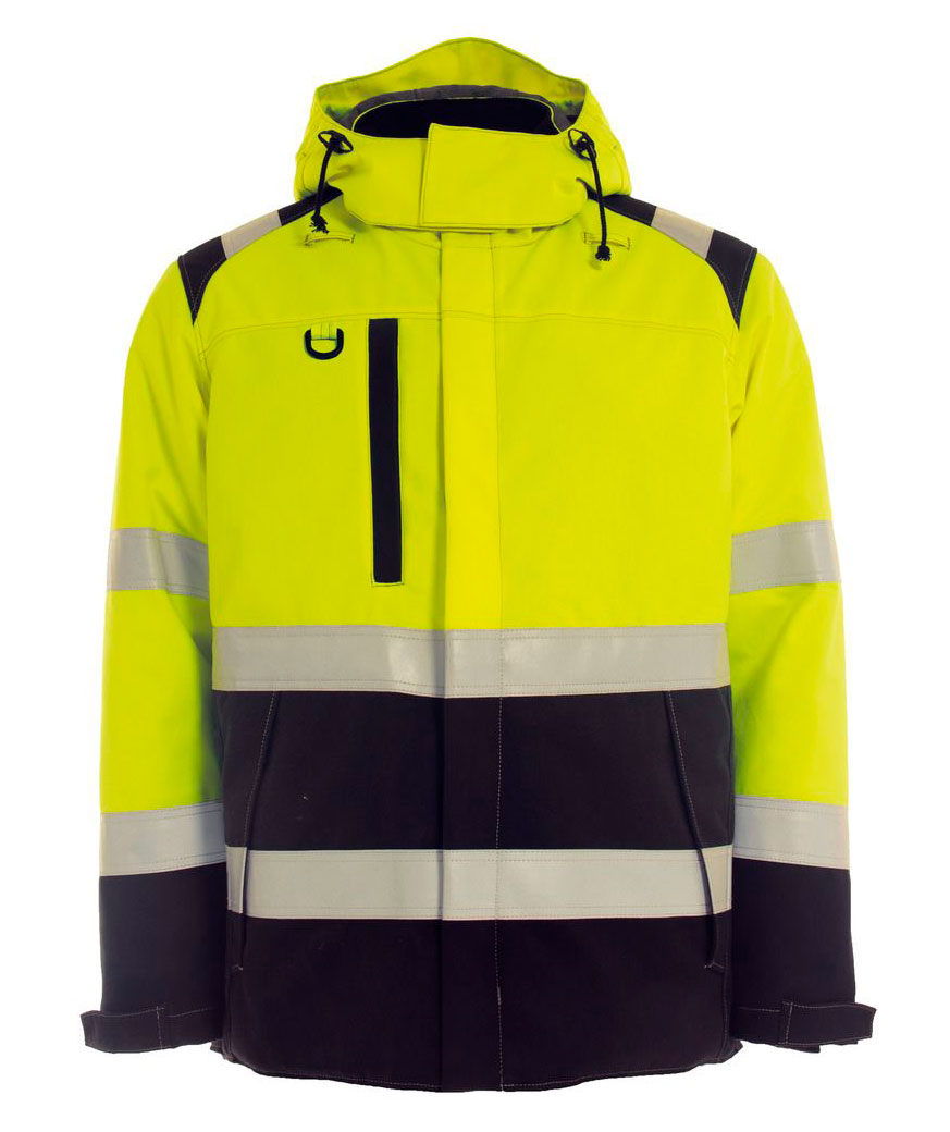 Tranemo FR Winterjacke, Hi-vis gelb/marineblau