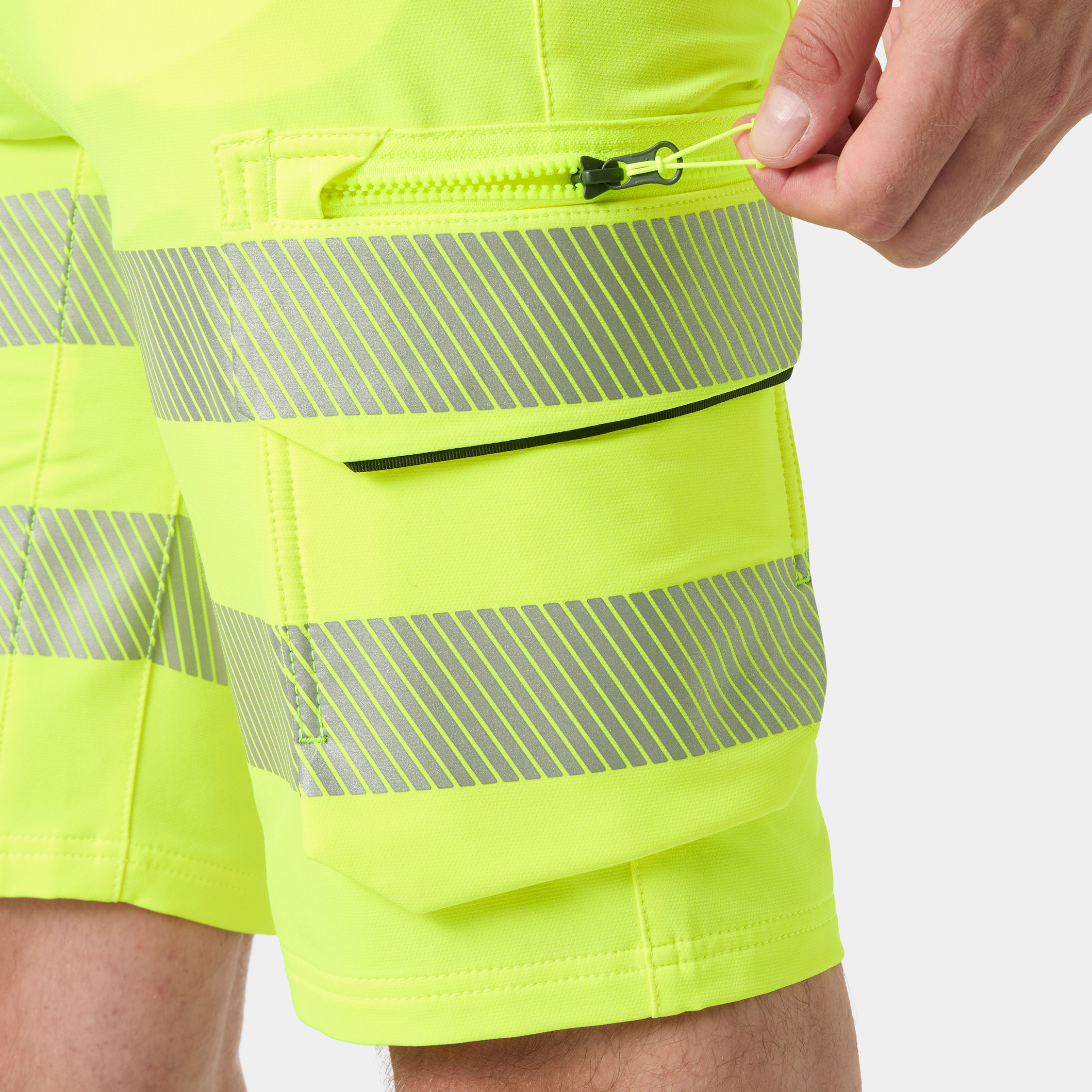 Helly Hansen ICU Connect&trade; arbeidsshorts full stretch, Hi-vis Gul/Ebony, large image number 5