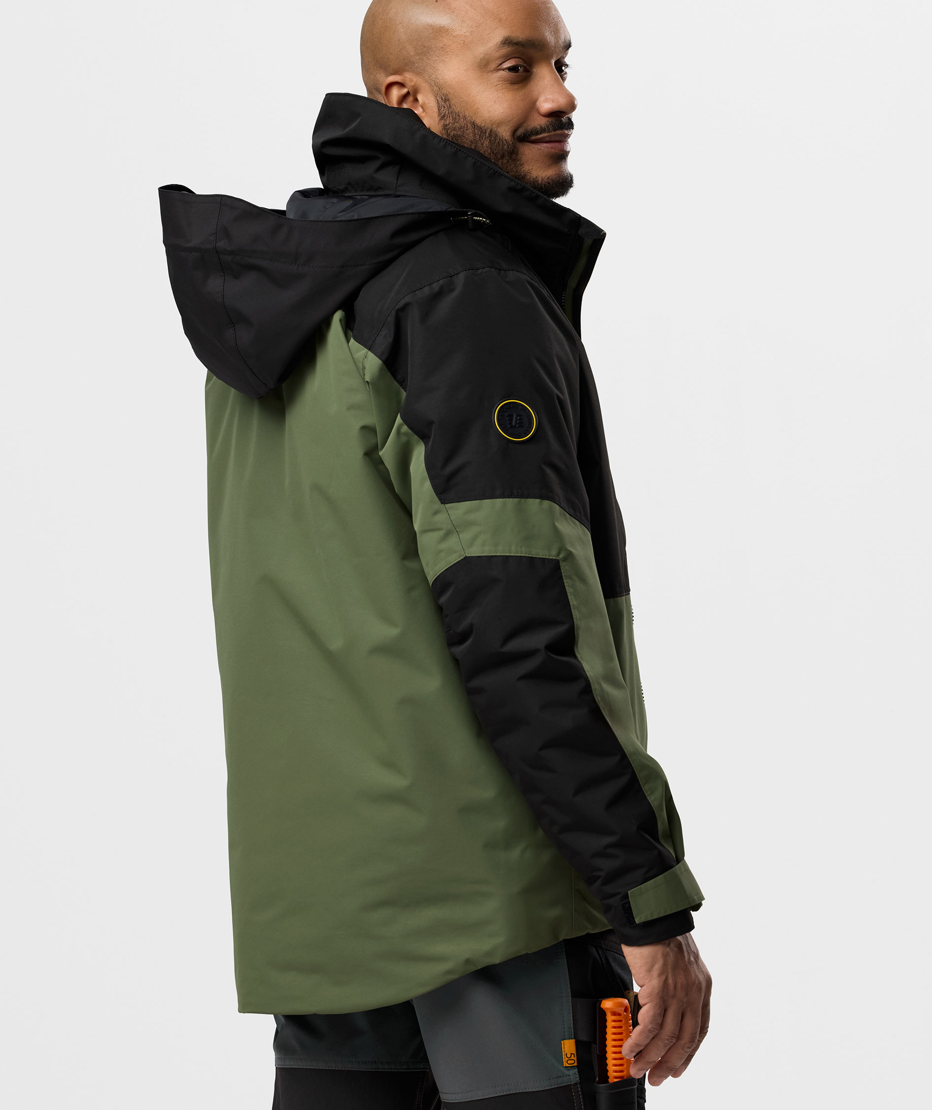 Snickers AllroundWork Winterjacke 1104, Khaki Green/Black, large image number 2