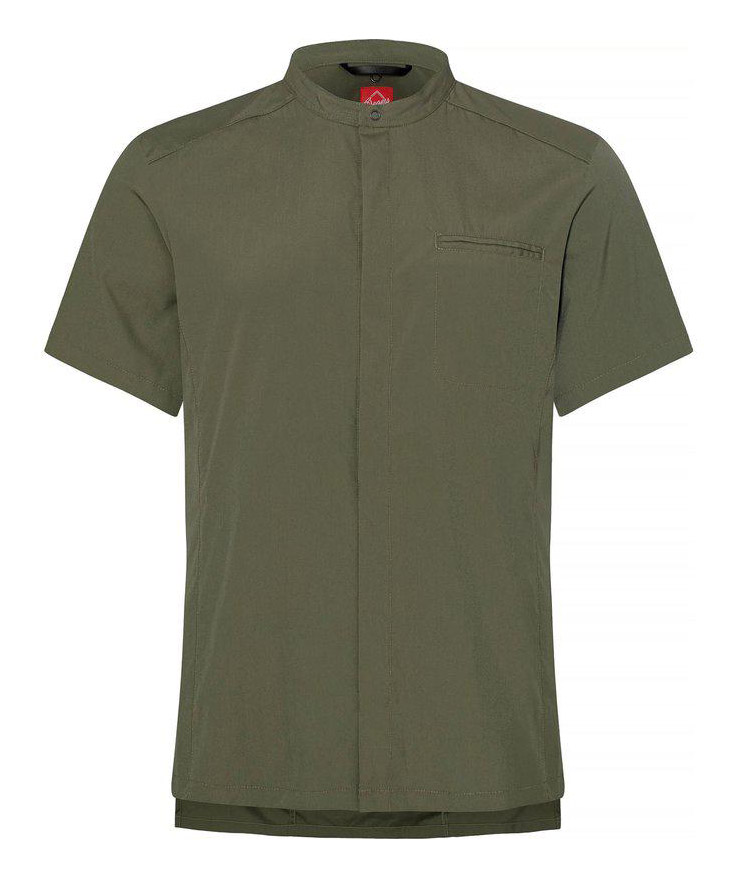 Segers 1006 regular fit kort&auml;rmad kockskjorta, Olivgr&ouml;n