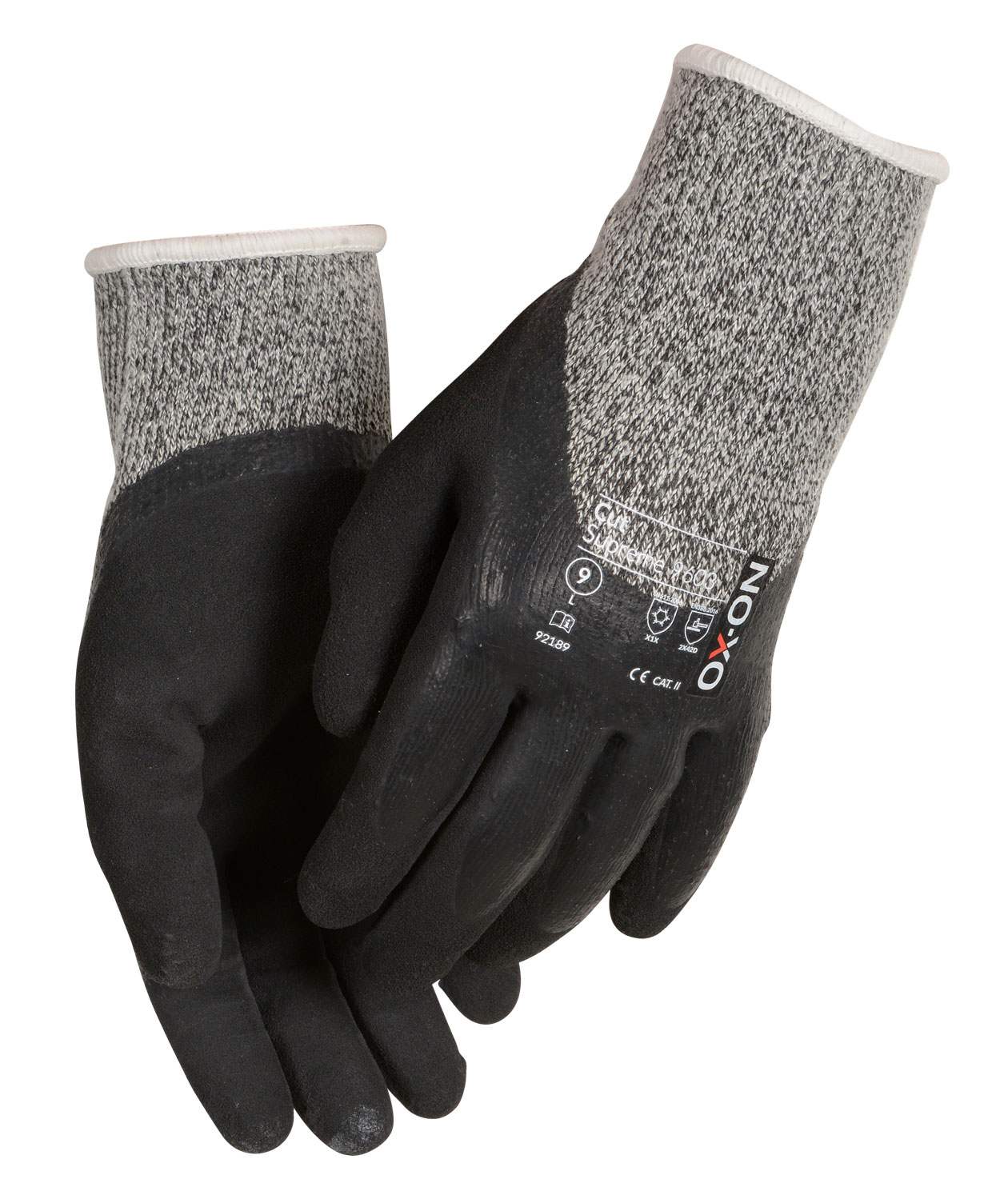 OX-ON Cut Supreme 9603 vinterhandsker med sk&aelig;rebeskyttelse Cut D