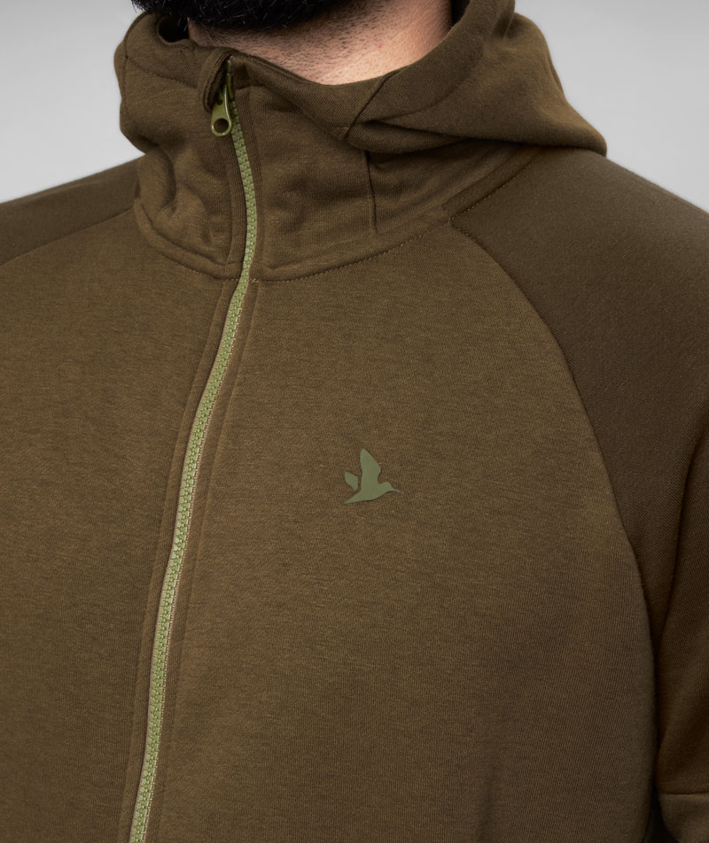 Seeland Cross Fleece Hoodie mit Rei&szlig;verschluss, Dark Olive, large image number 5