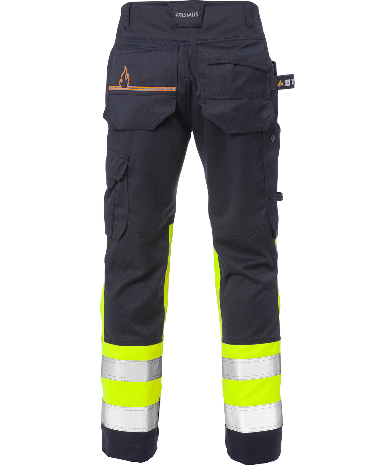 Fristads Flamestat hantverksbyxa dam 2171, Varsel gul/marinbl&aring;