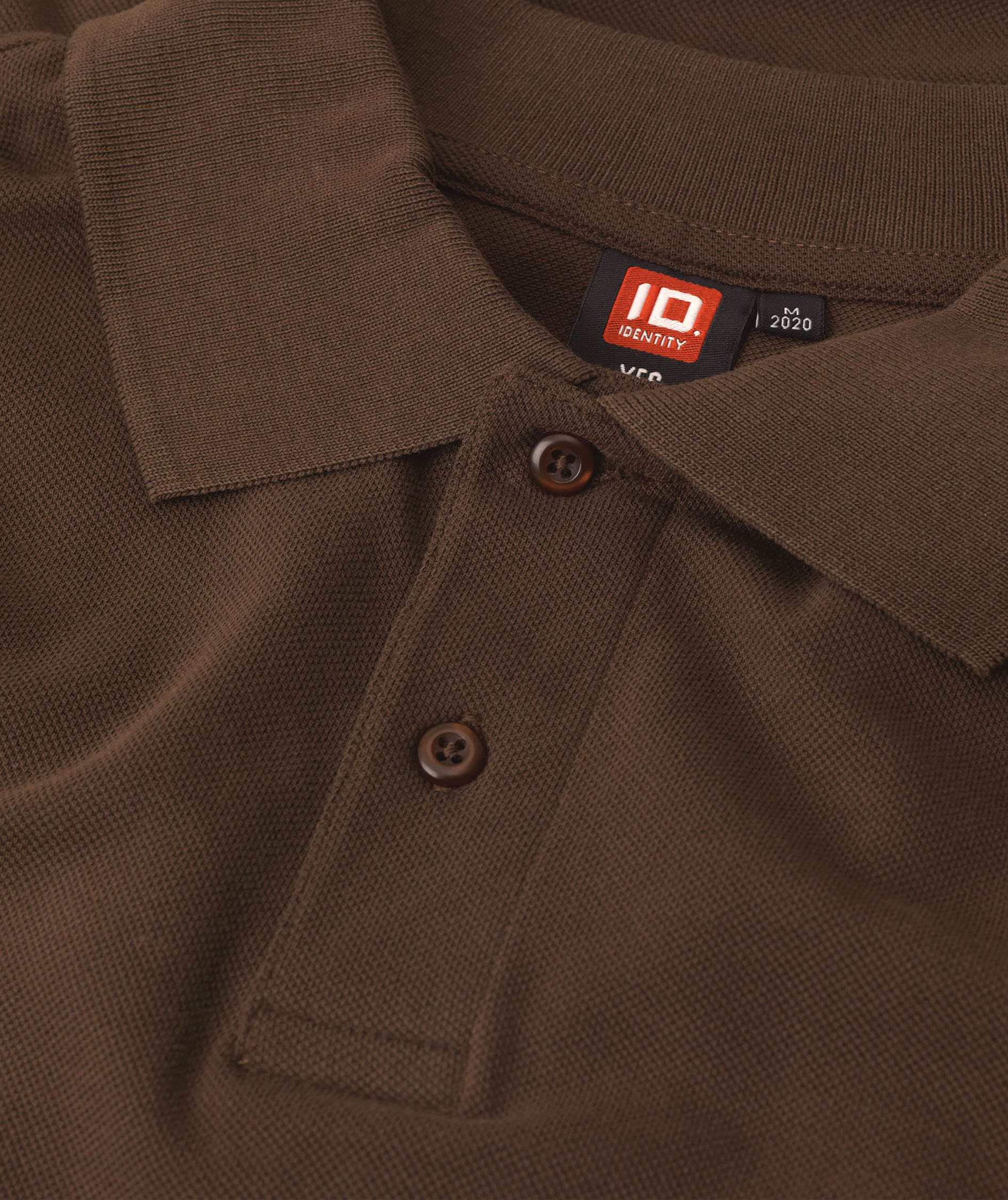 ID Yes Polo T-shirt, Mocca, large image number 3