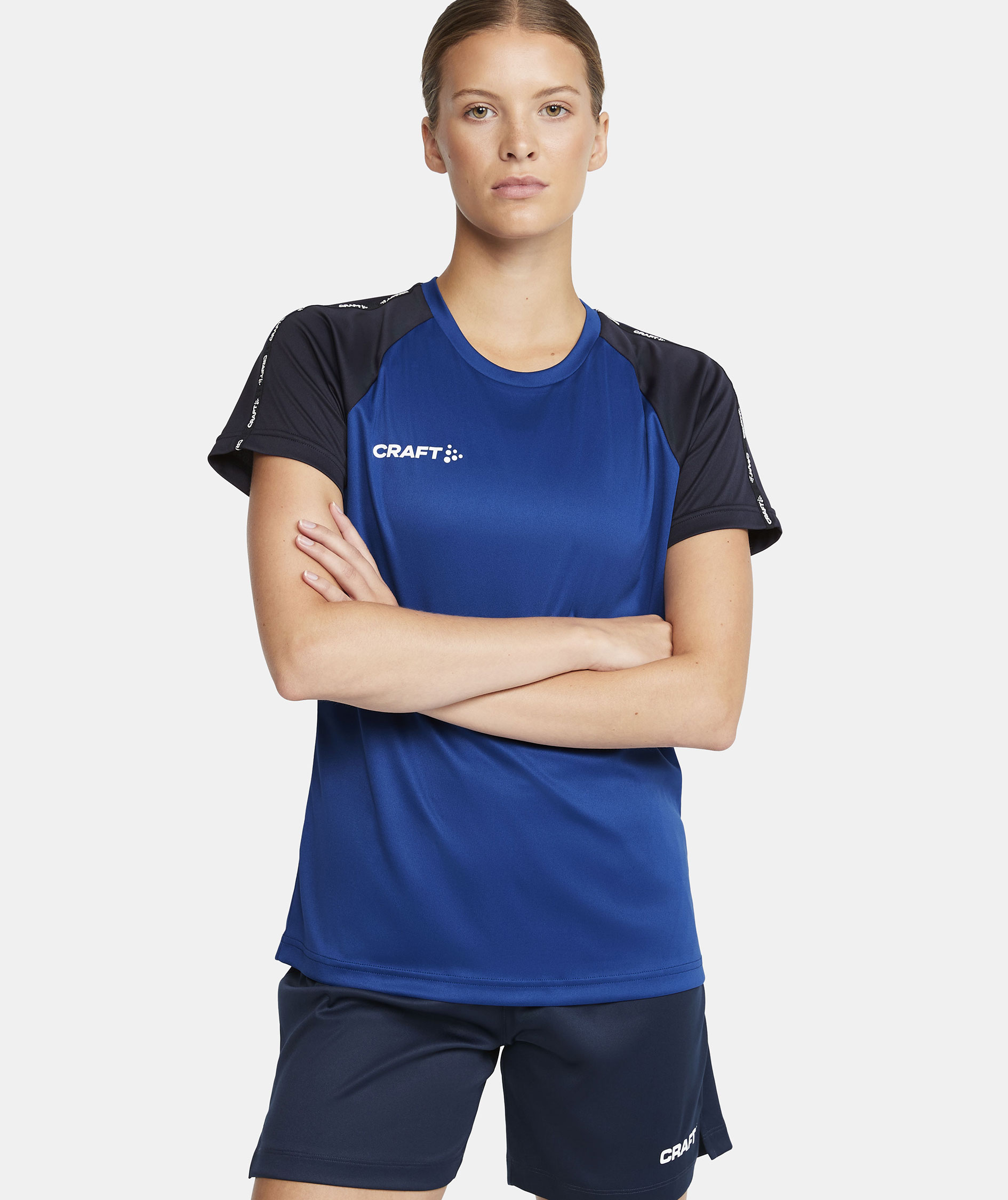 Craft Squad 2.0 Contrast Damen T-Shirt, Club Cobolt - Marine, large image number 4