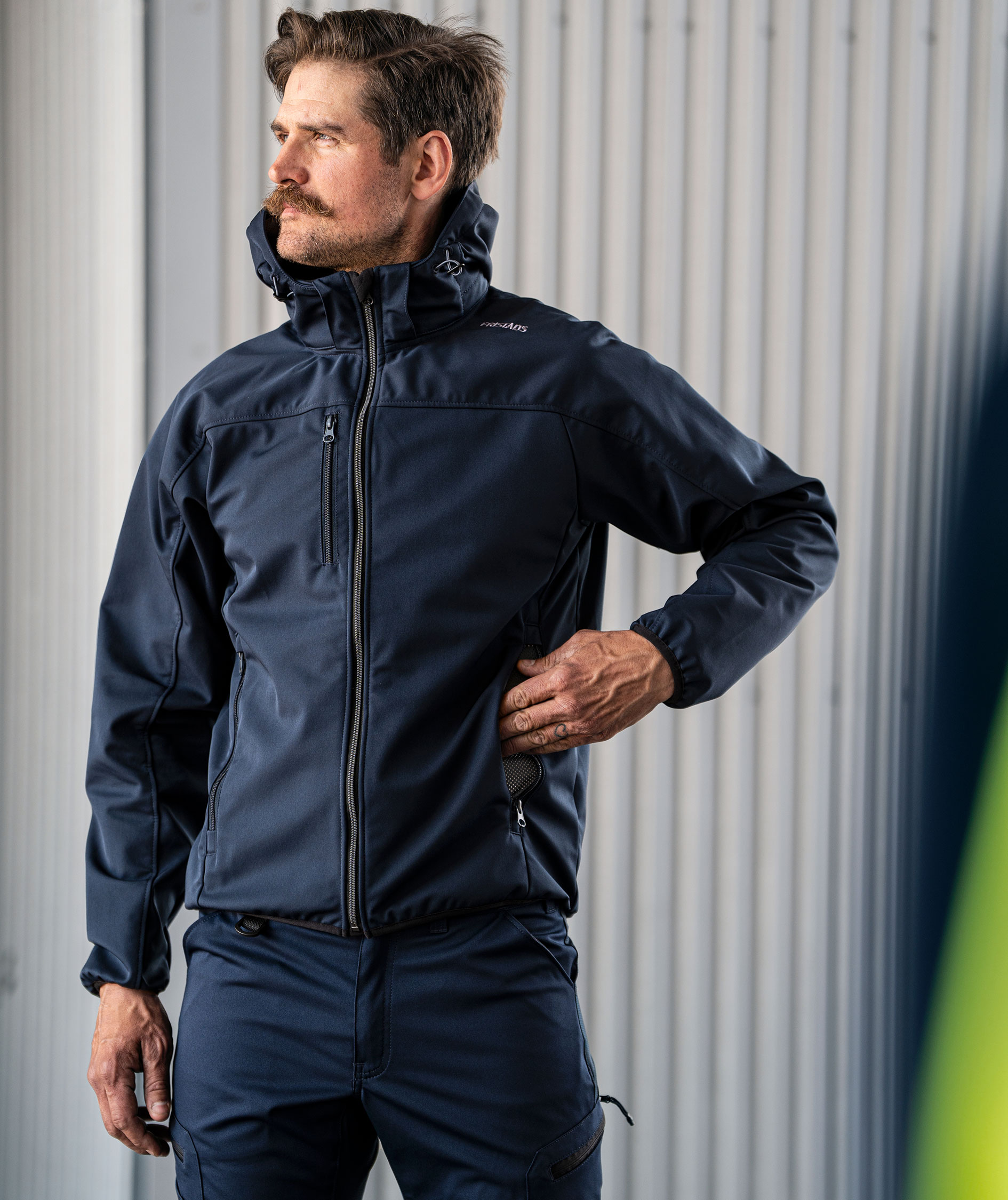 Fristads Softshelljacke 4655 GBF, Dunkles Marineblau/Grau, large image number 1