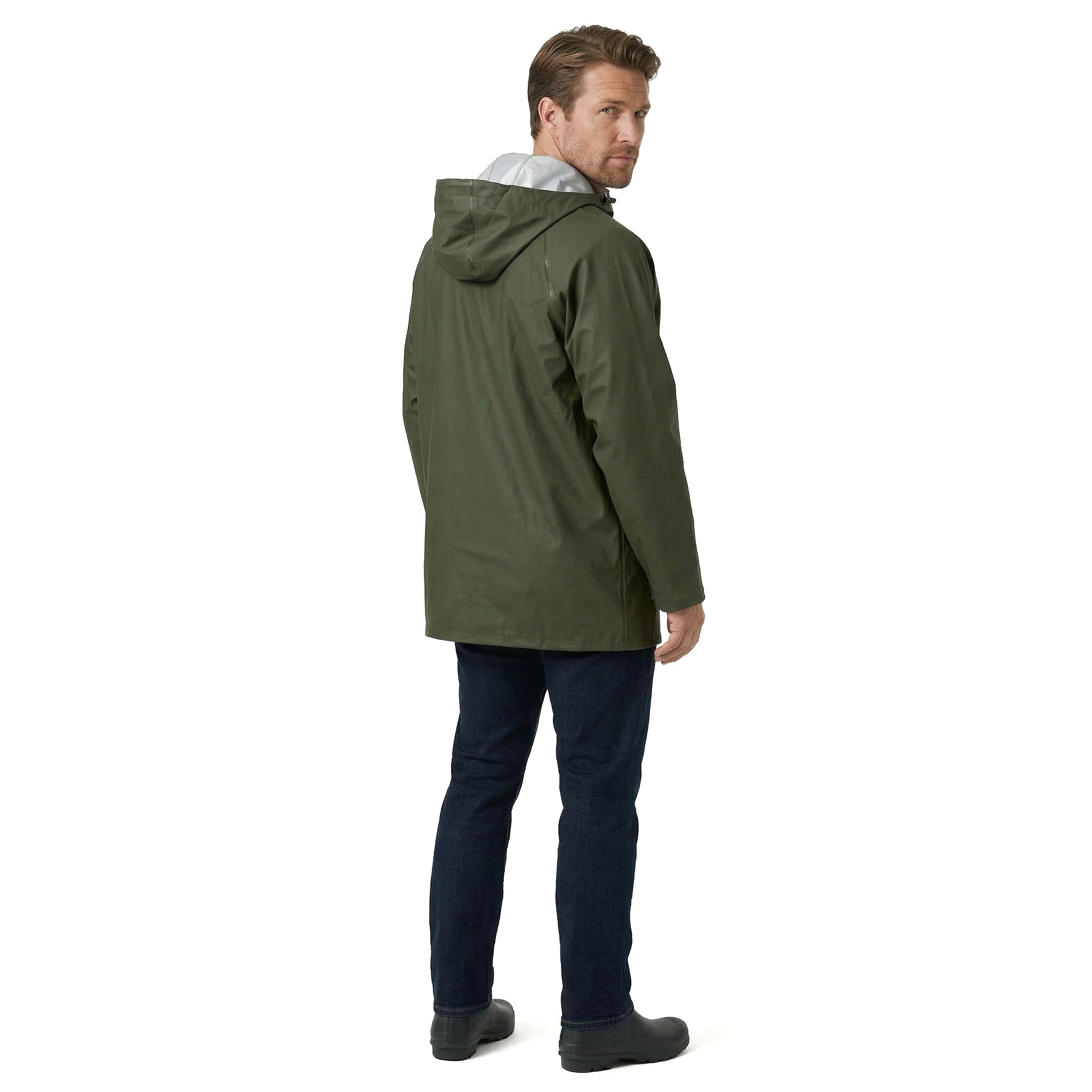 Helly Hansen Mandal regnjakke, Armygr&oslash;n, large image number 3