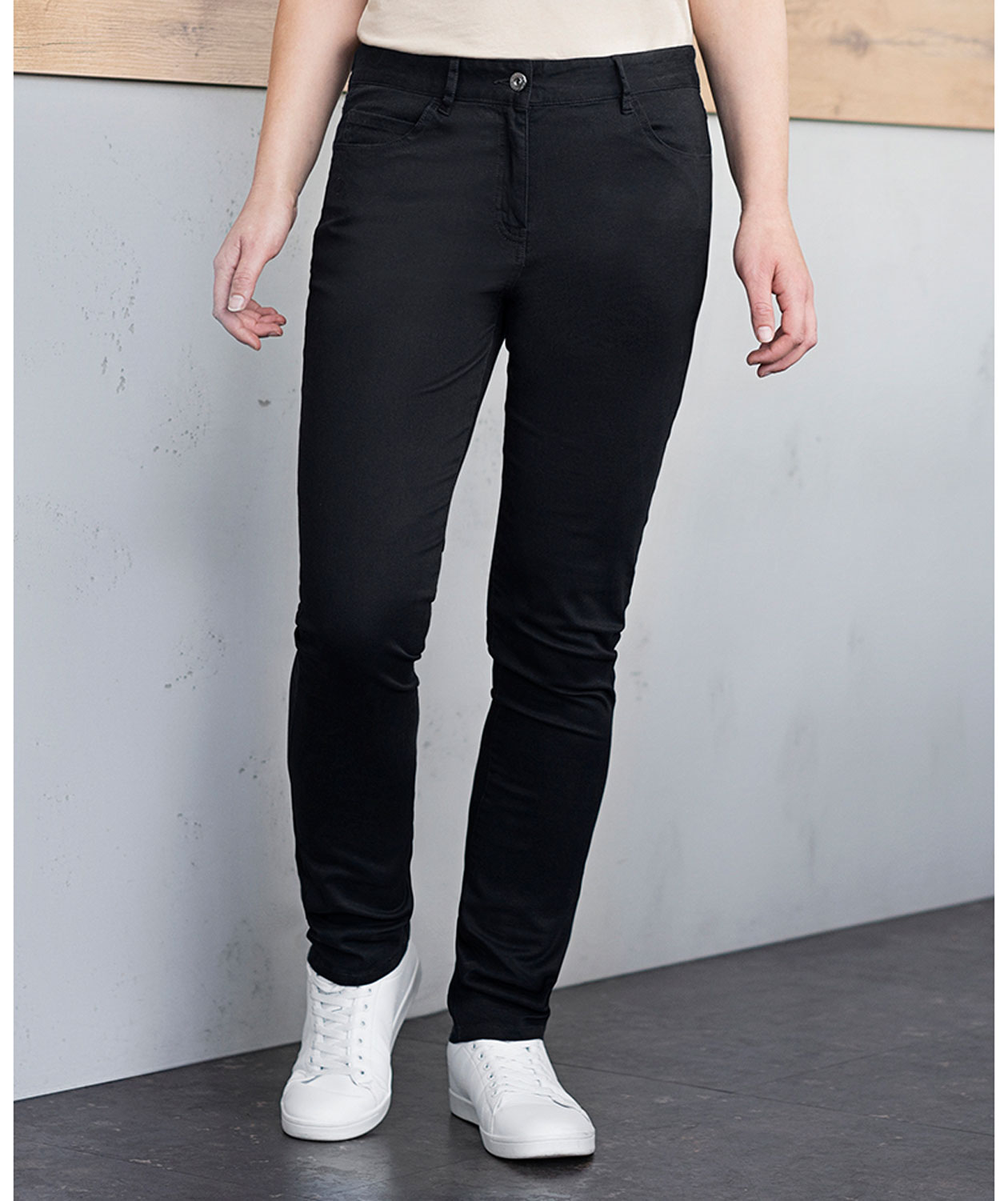 Karlowsky Classic-stretch damebukse, Svart