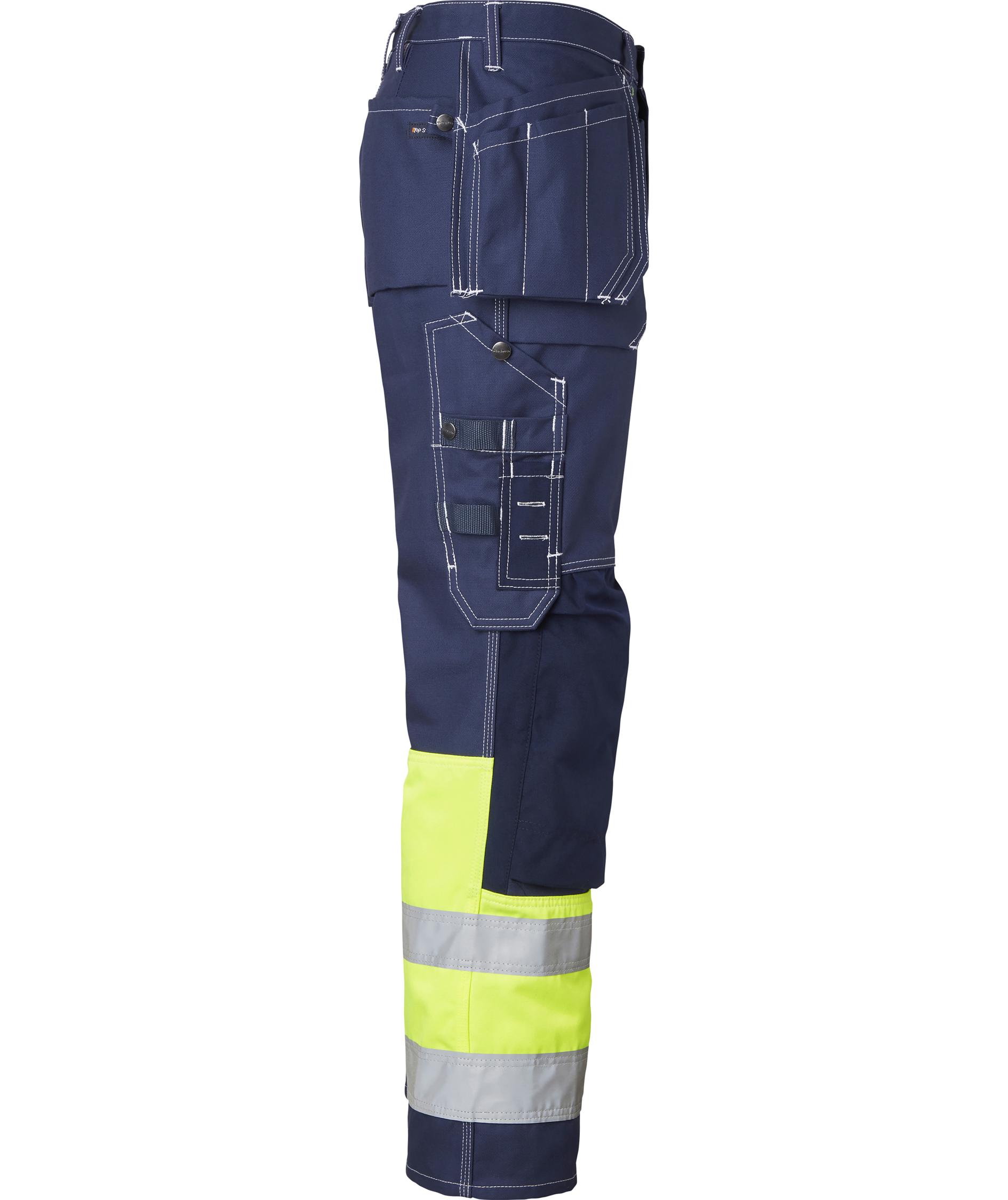 Top Swede h&aring;ndverksbukse 2515, Navy/Hi-Vis gul, large image number 2