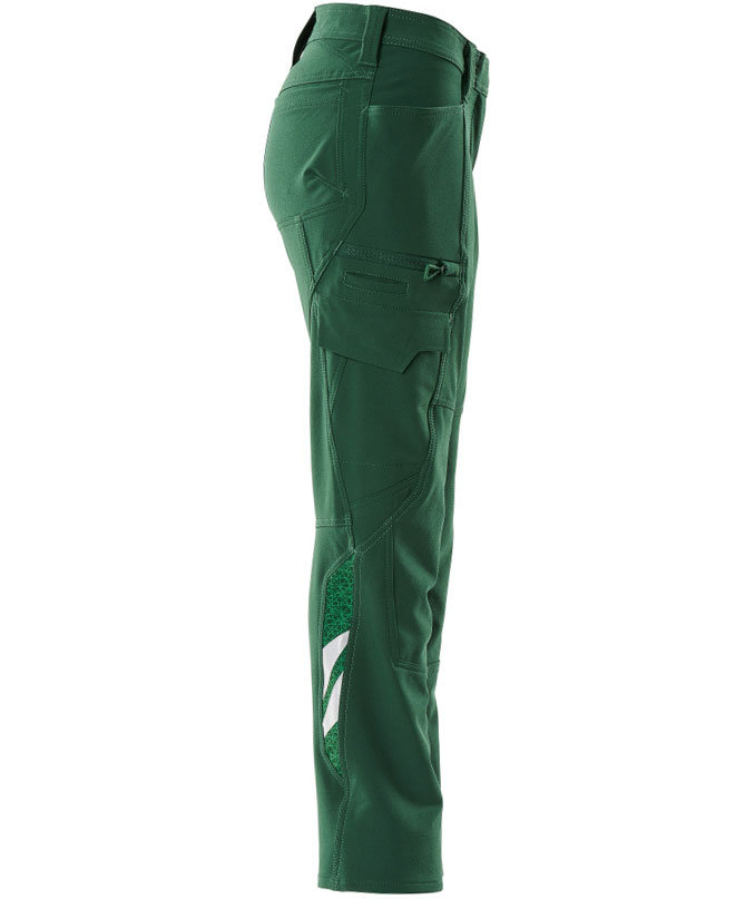 Mascot Accelerate diamond fit dame servicebukser full stretch, Gr&oslash;n, large image number 3