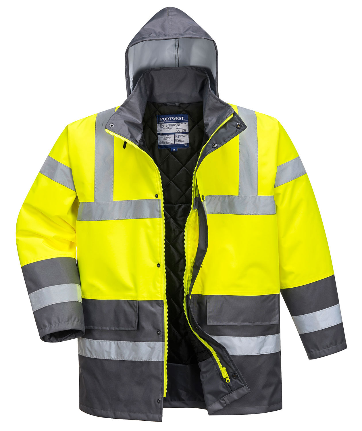 Hi-vis Gul/Gr&aring;