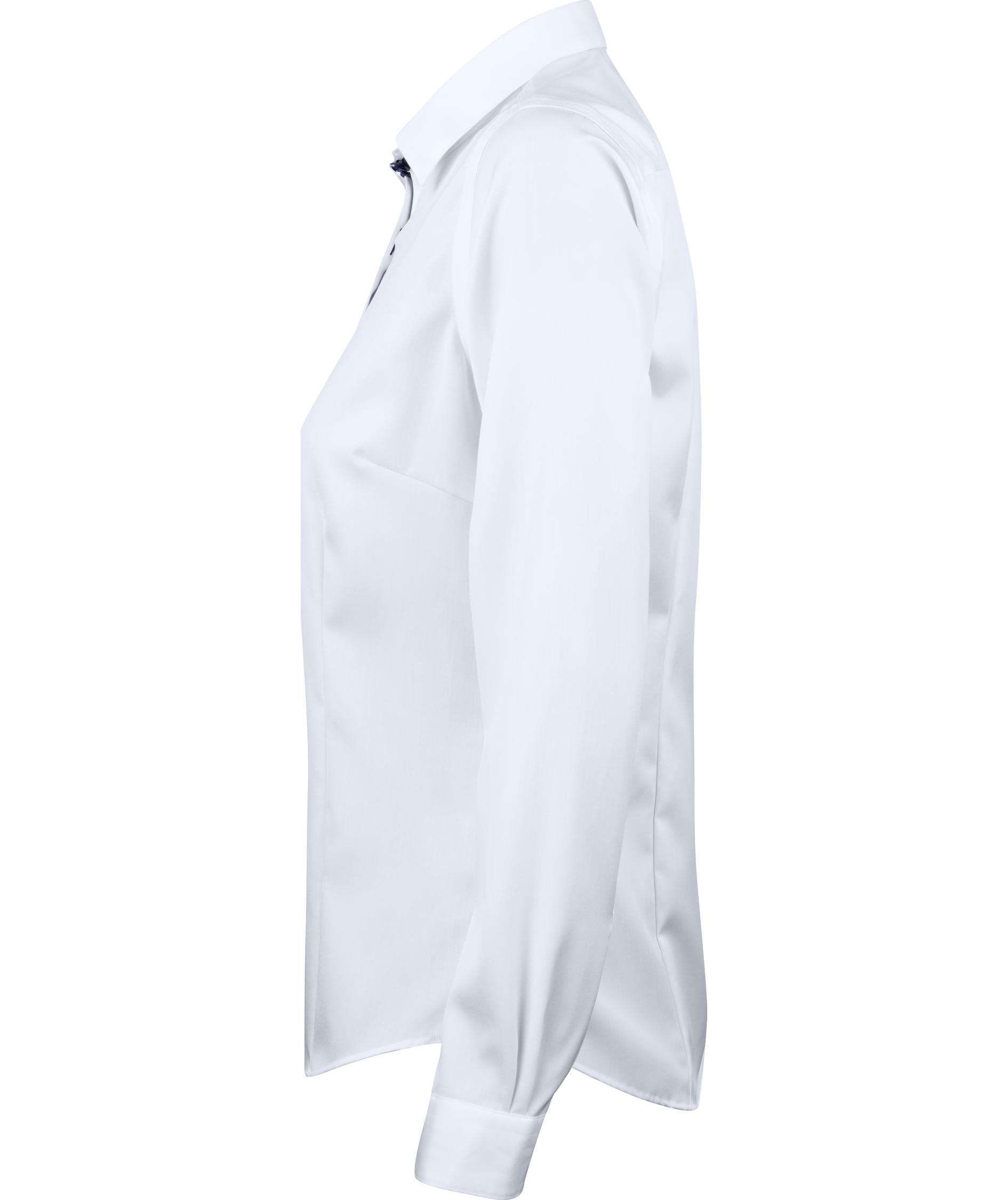 J. Harvest & Frost Twill Red Bow 20 lady fit skjorte, Hvit/marinebl&aring;, large image number 2