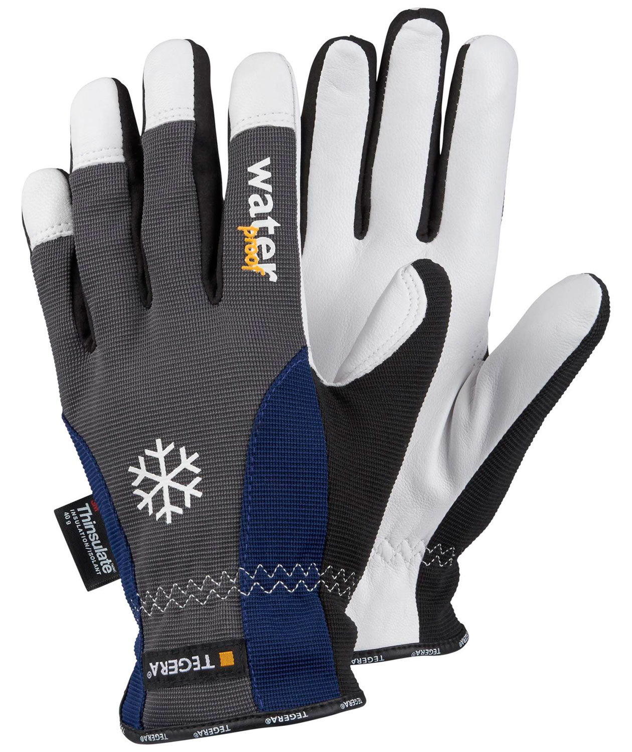 Tegera 295 vinter arbejdshandsker, Hvid/Gr&aring;