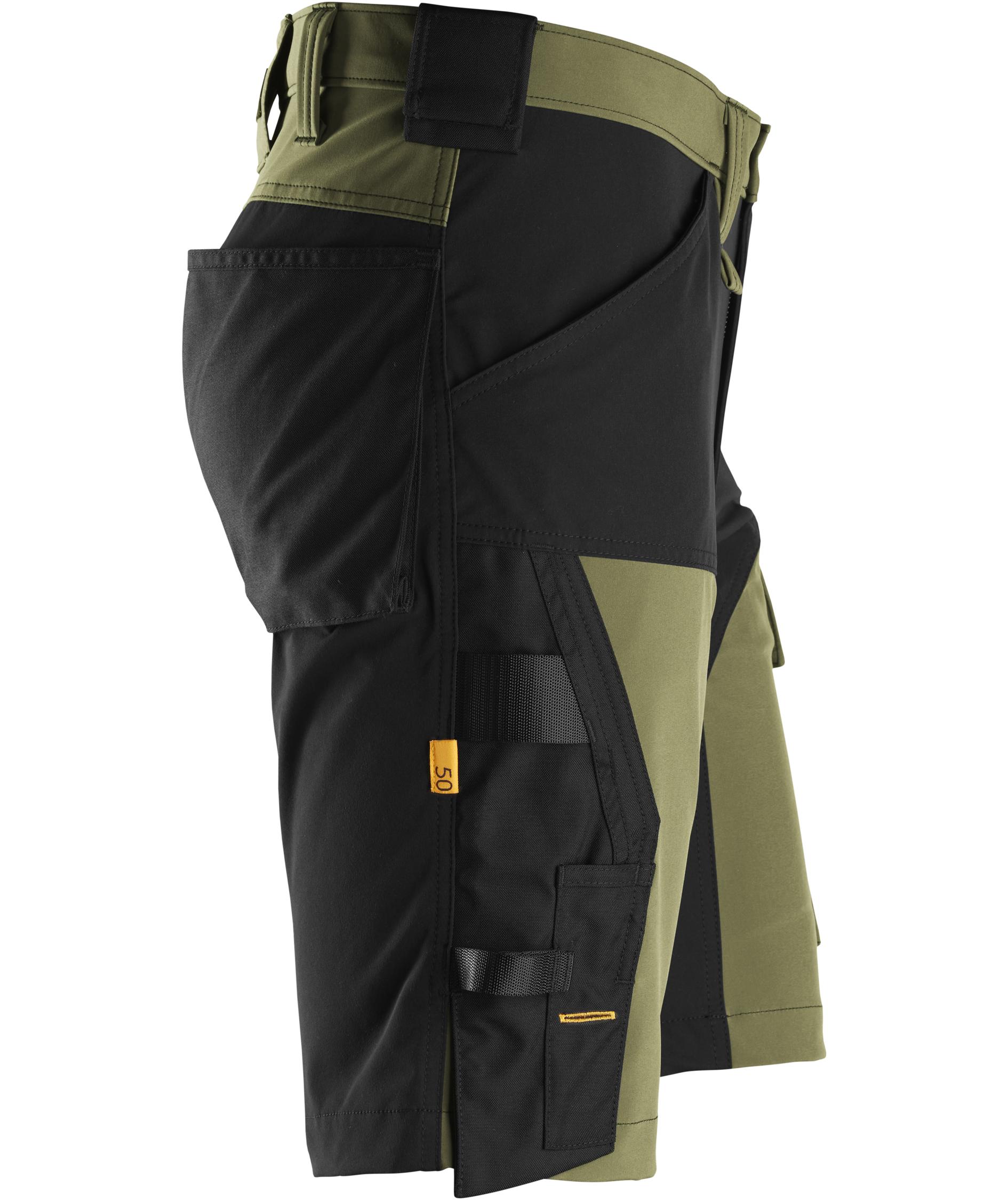Snickers AllroundWork arbeidsshorts 6173 full, Khaki Green/Black, large image number 2