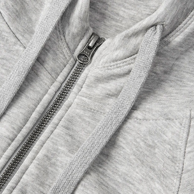 ID hoodie med dragkedja dam, Lys Gr&aring; Melange, large image number 3