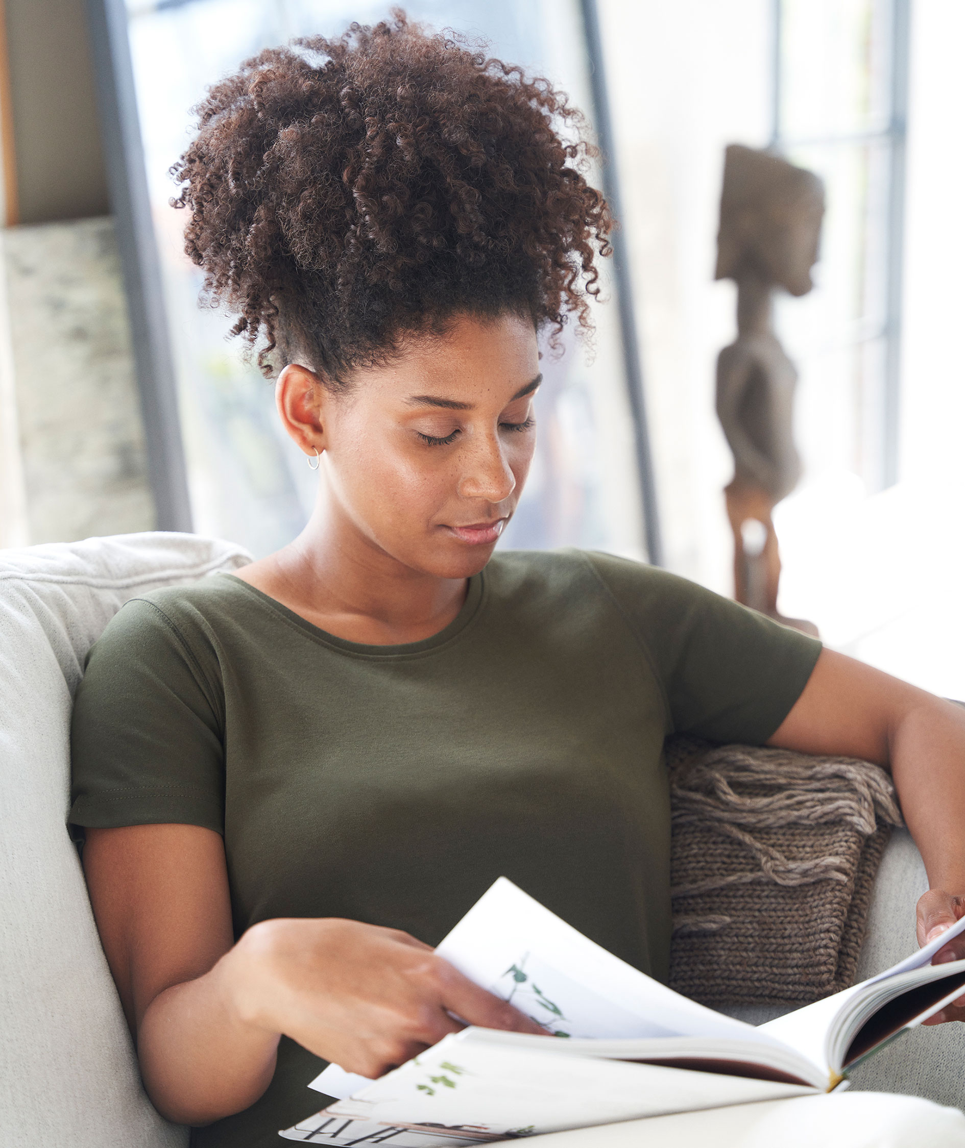 ID Interlock women's T-shirt, Olive, large image number 1