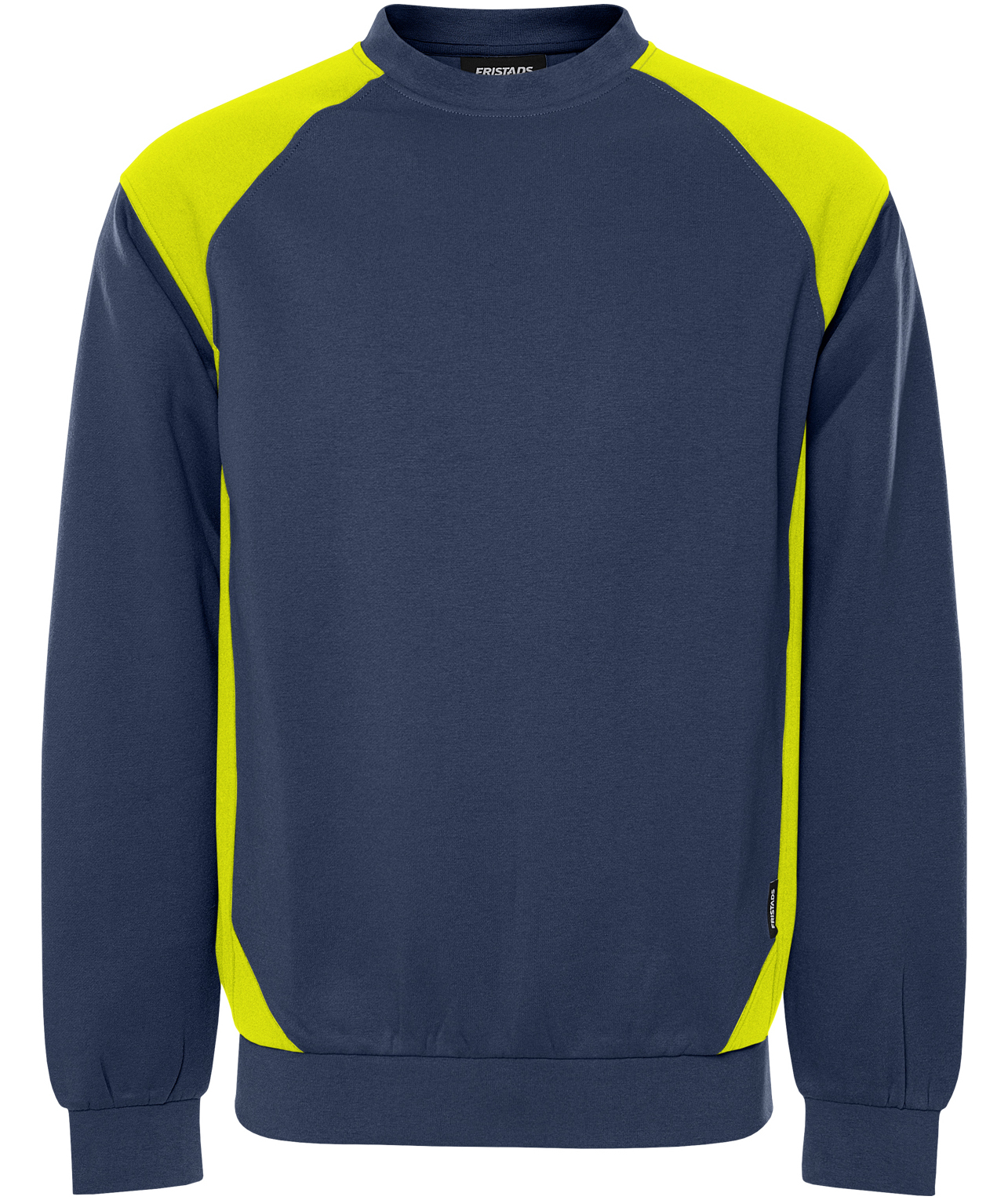 Fristads sweatshirt 7048 GSM, Marin/Hi-Vis gul