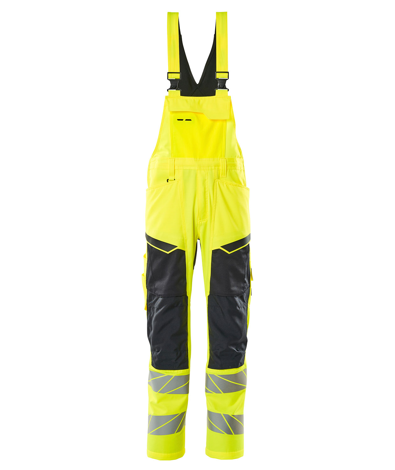 Mascot Accelerate Safe selebukse, Hi-Vis Gul/M&oslash;rk Marine, Hi-Vis Gul/M&oslash;rk Marine, swatch