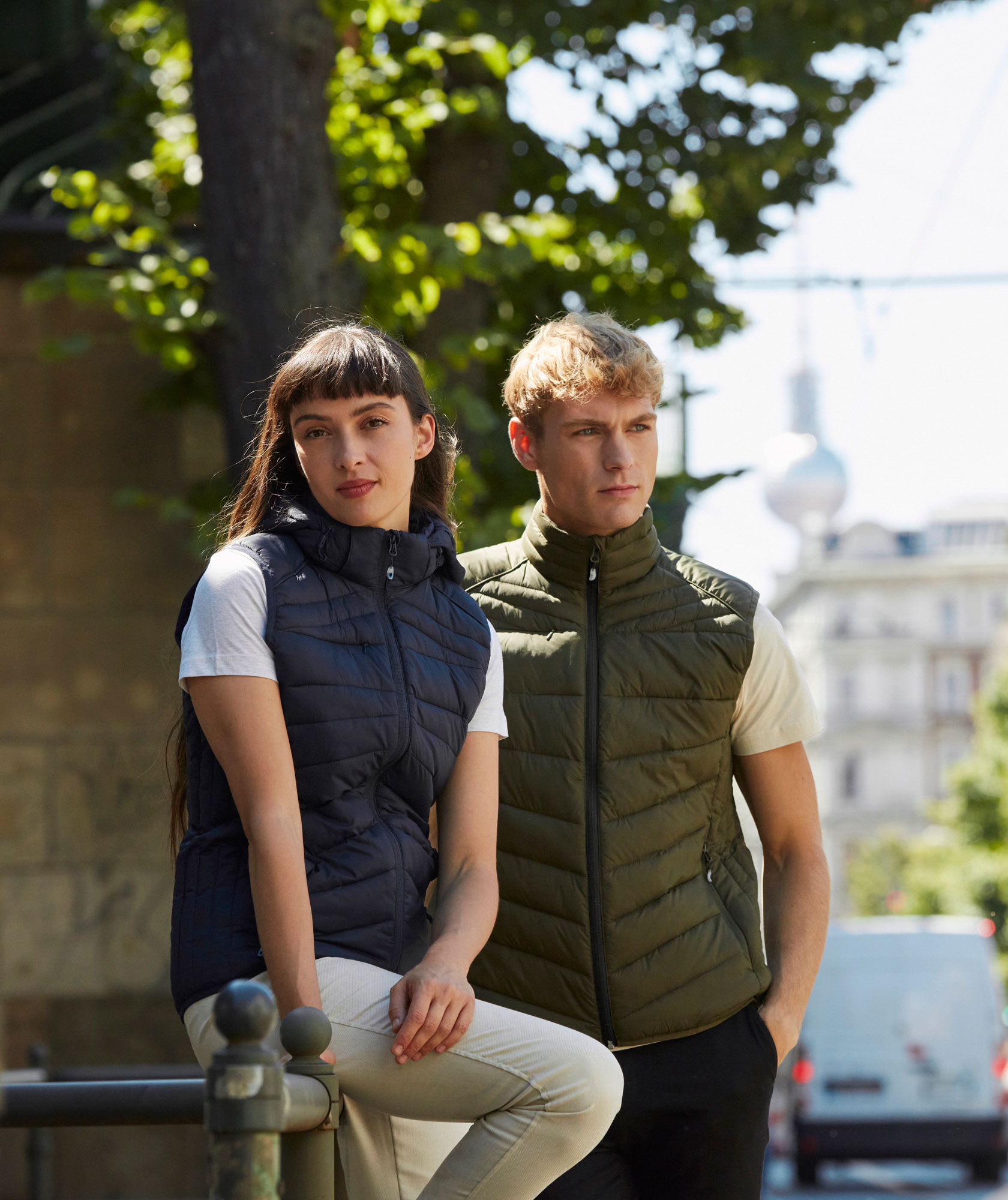 Clique Idaho quilted vest, Fog Green, large image number 5