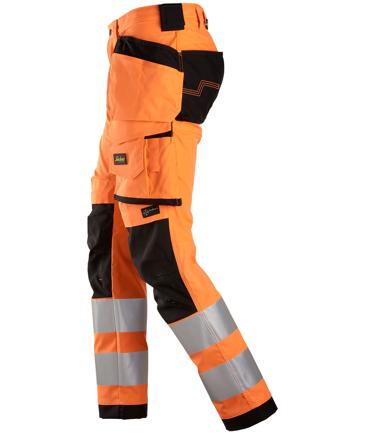 Snickers AllroundWork hantverksbyxa 6243, Varsel Orange/Svart, large image number 2
