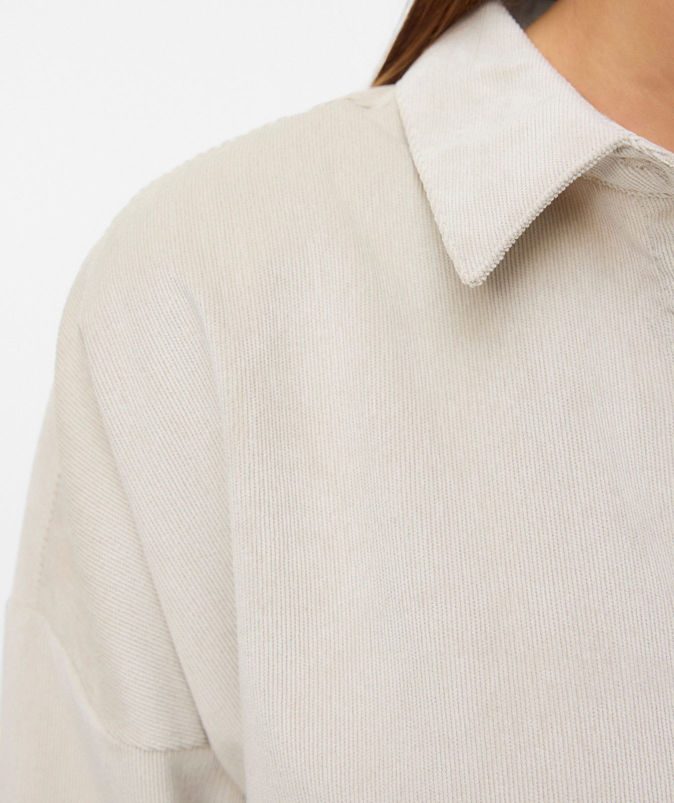 Vero Moda VMSANNE Corduroy Hemd, Pumice Stone, large image number 4